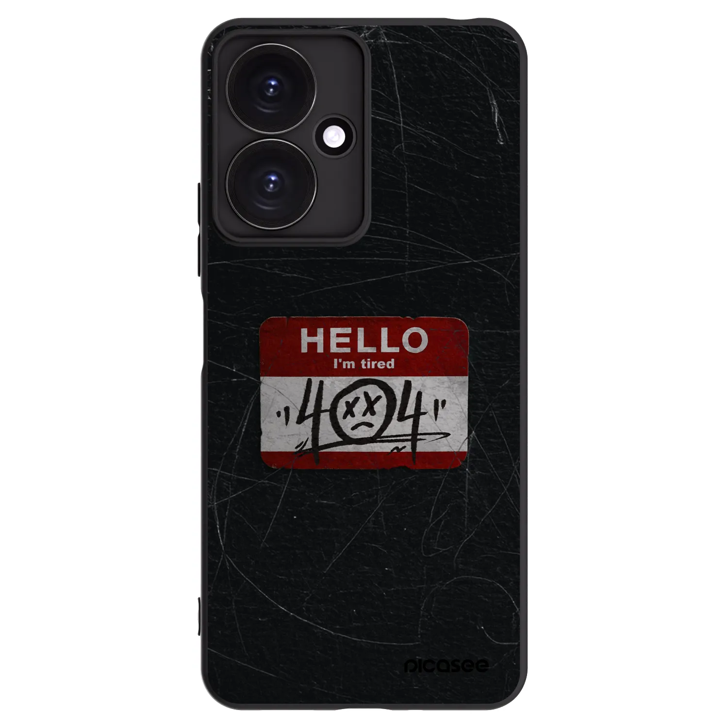 Picasee silikonowe czarne etui na Xiaomi Redmi 13C 5G - HELLO 404