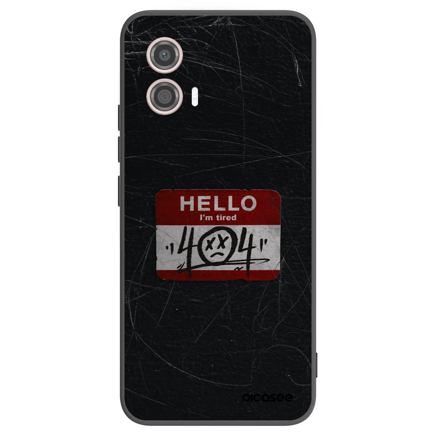 Picasee silikonowe czarne etui na Motorola Moto G53 5G - HELLO 404
