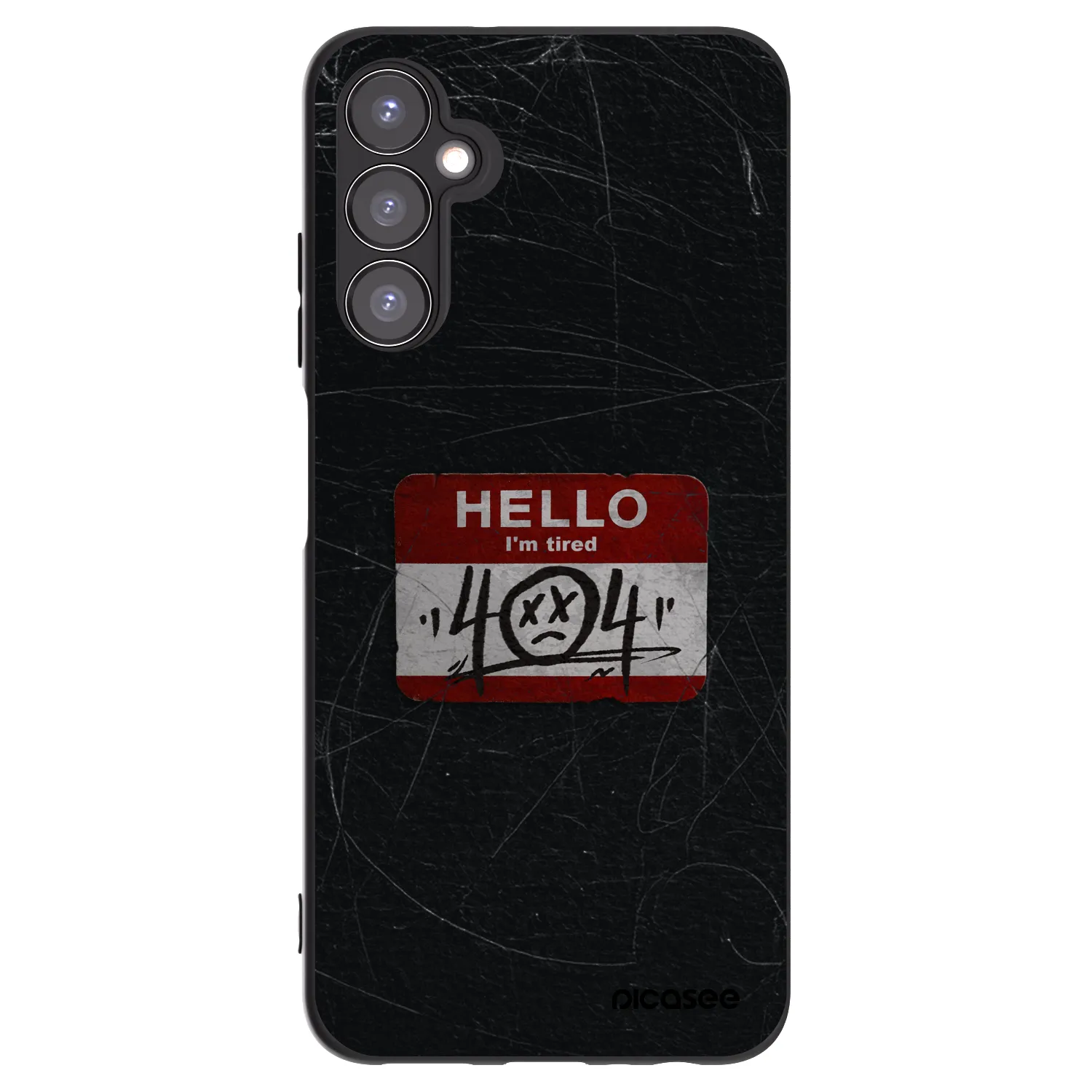 Picasee silikonowe czarne etui na Samsung Galaxy A05s A057G - HELLO 404