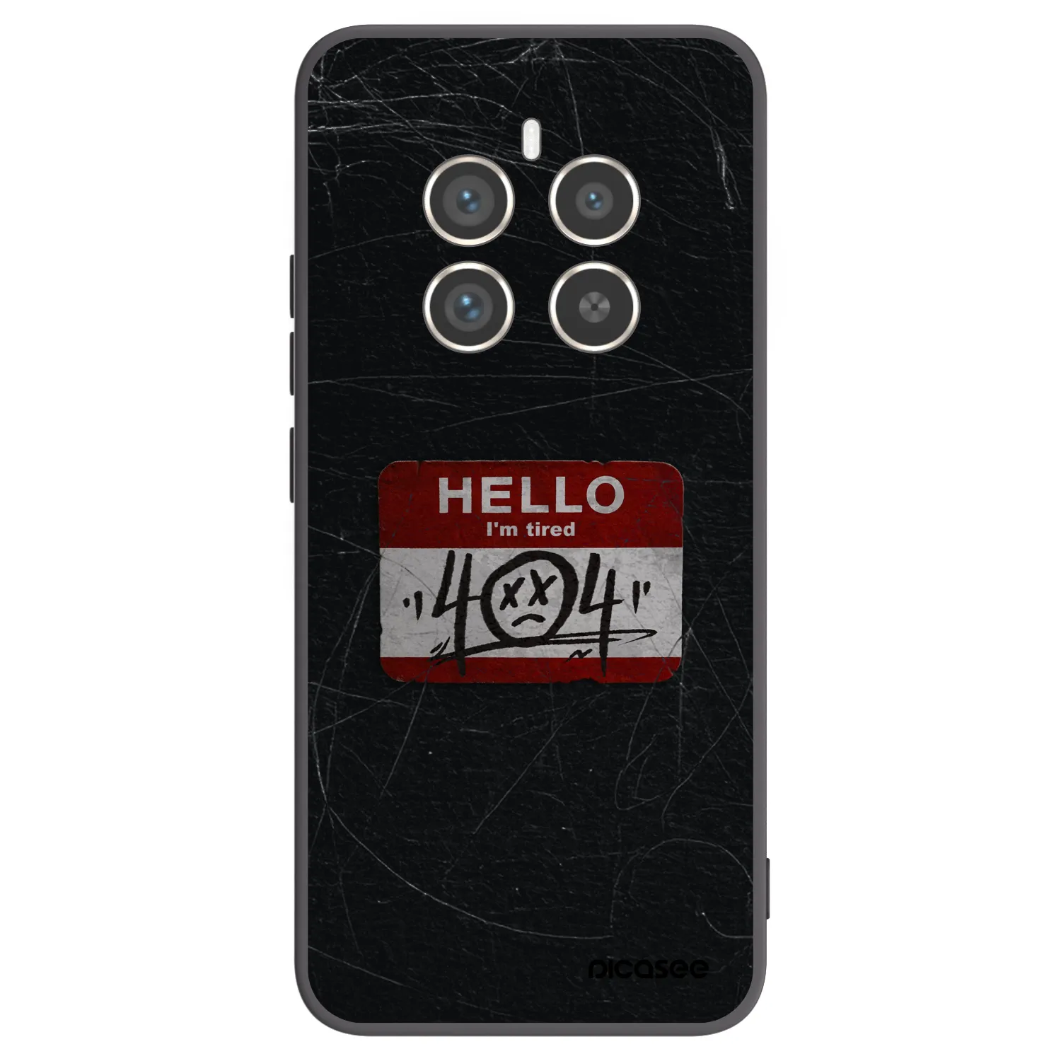 Picasee silikonowe czarne etui na Realme 12 Pro 5G - HELLO 404