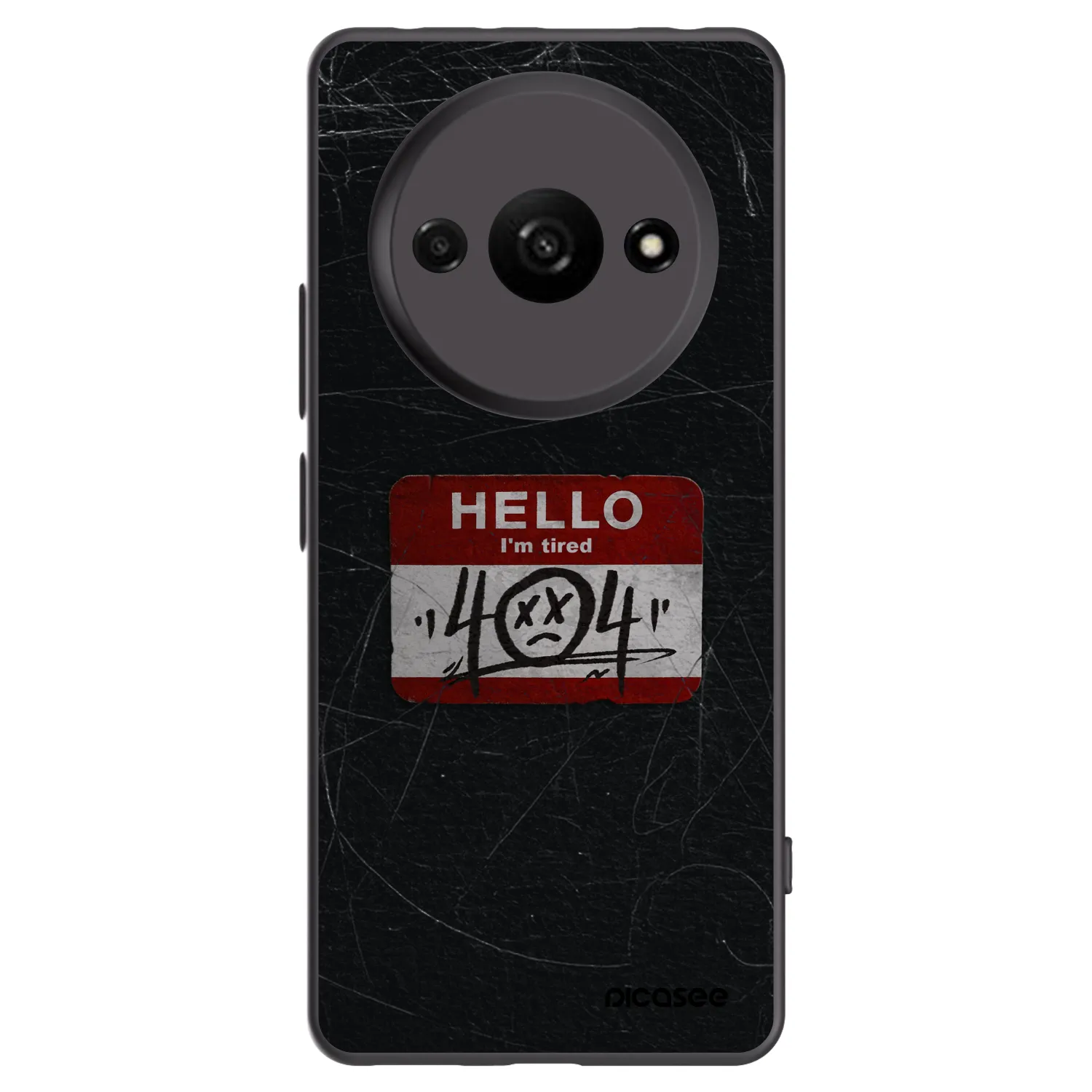 Picasee silikonowe czarne etui na Xiaomi Redmi A3 - HELLO 404