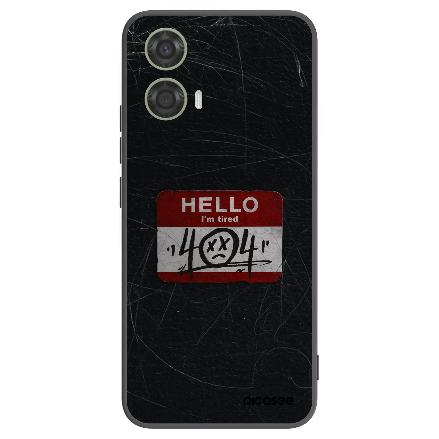 Picasee silikonowe czarne etui na Motorola Moto G24 - HELLO 404