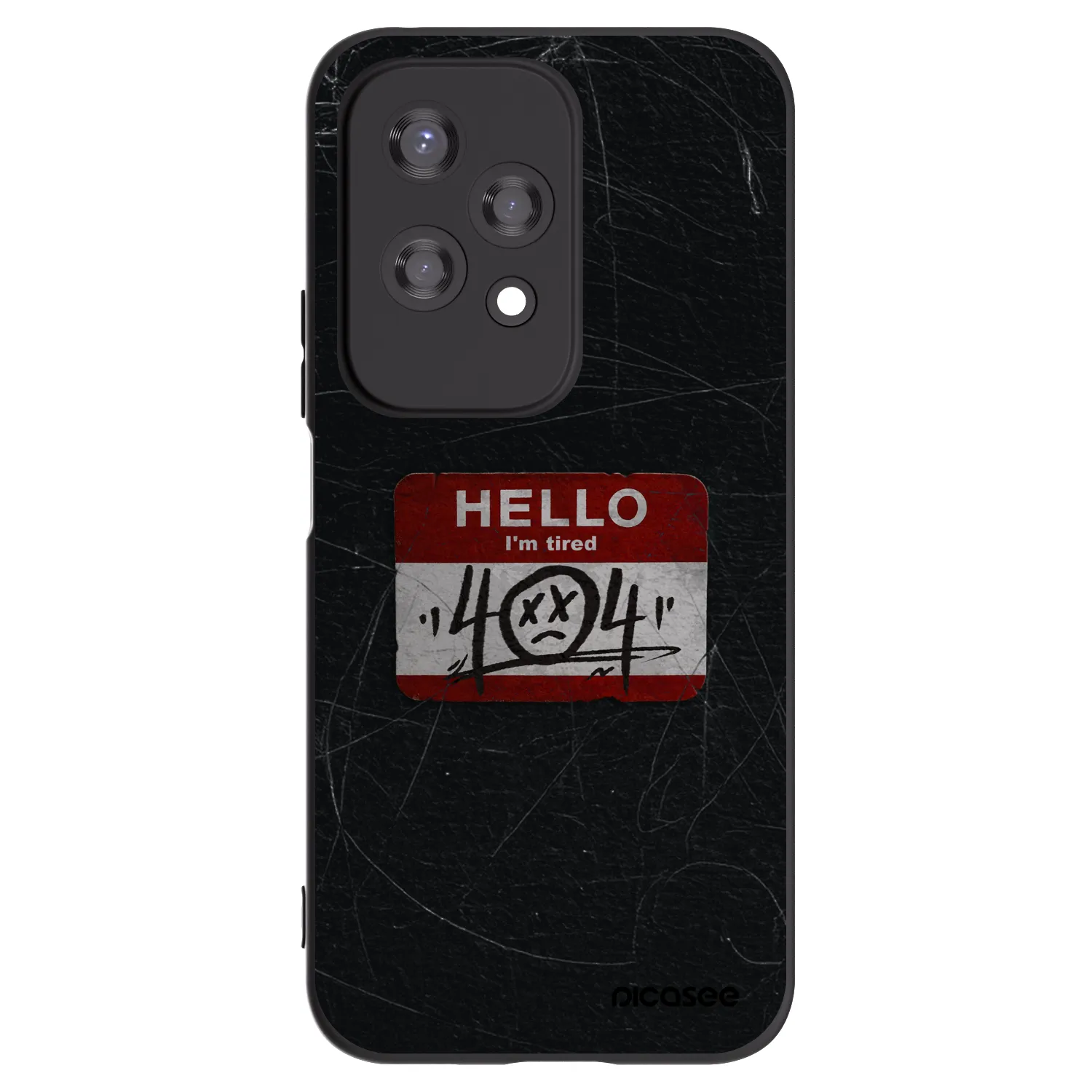 Picasee silikonowe czarne etui na Honor 200 Lite - HELLO 404