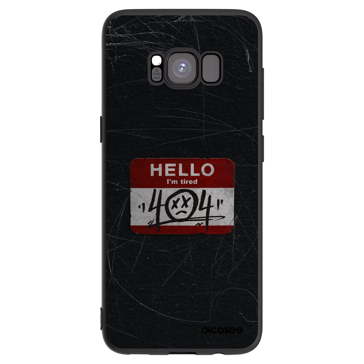 Picasee silikonowe czarne etui na Samsung Galaxy S8 G950F - HELLO 404