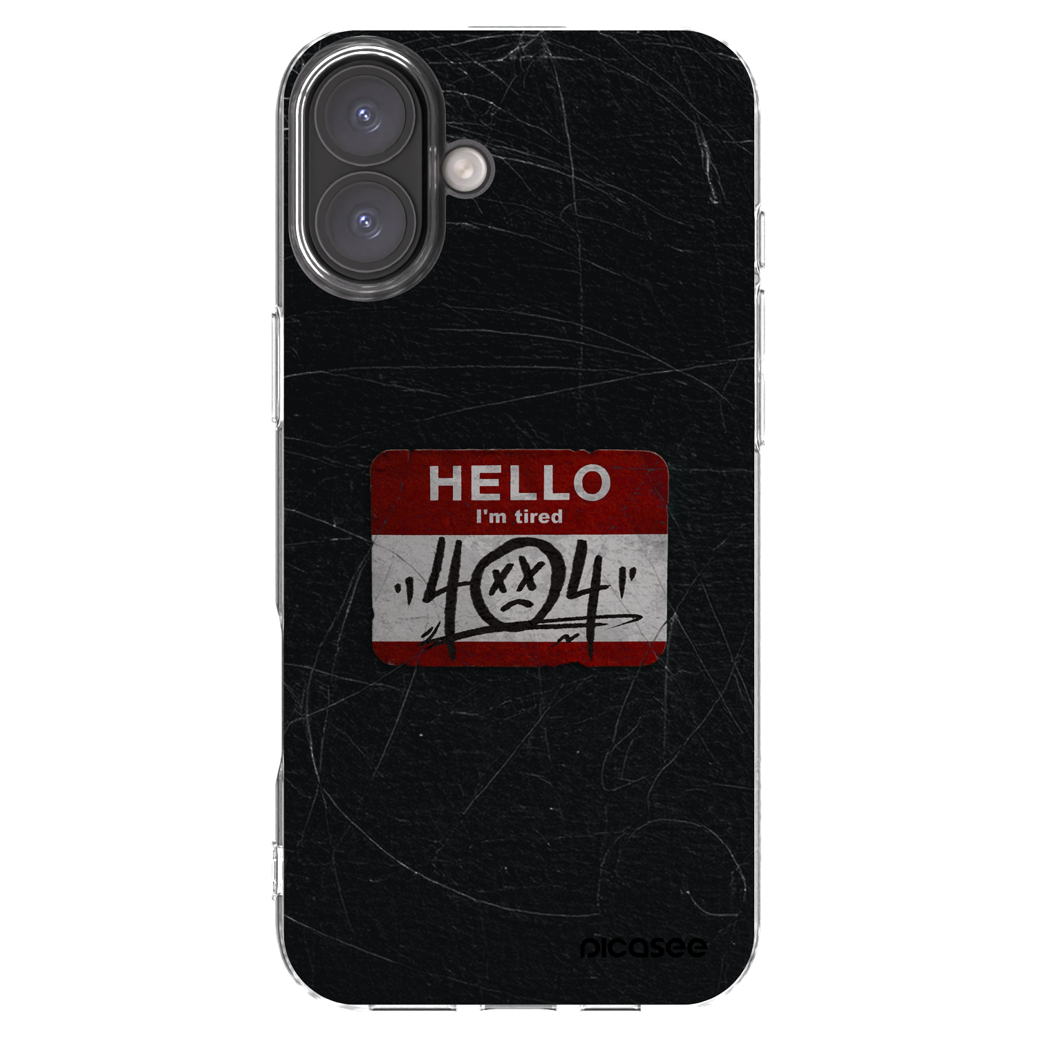 Picasee silikonowe przeźroczyste etui na Apple iPhone 16 Plus - HELLO 404