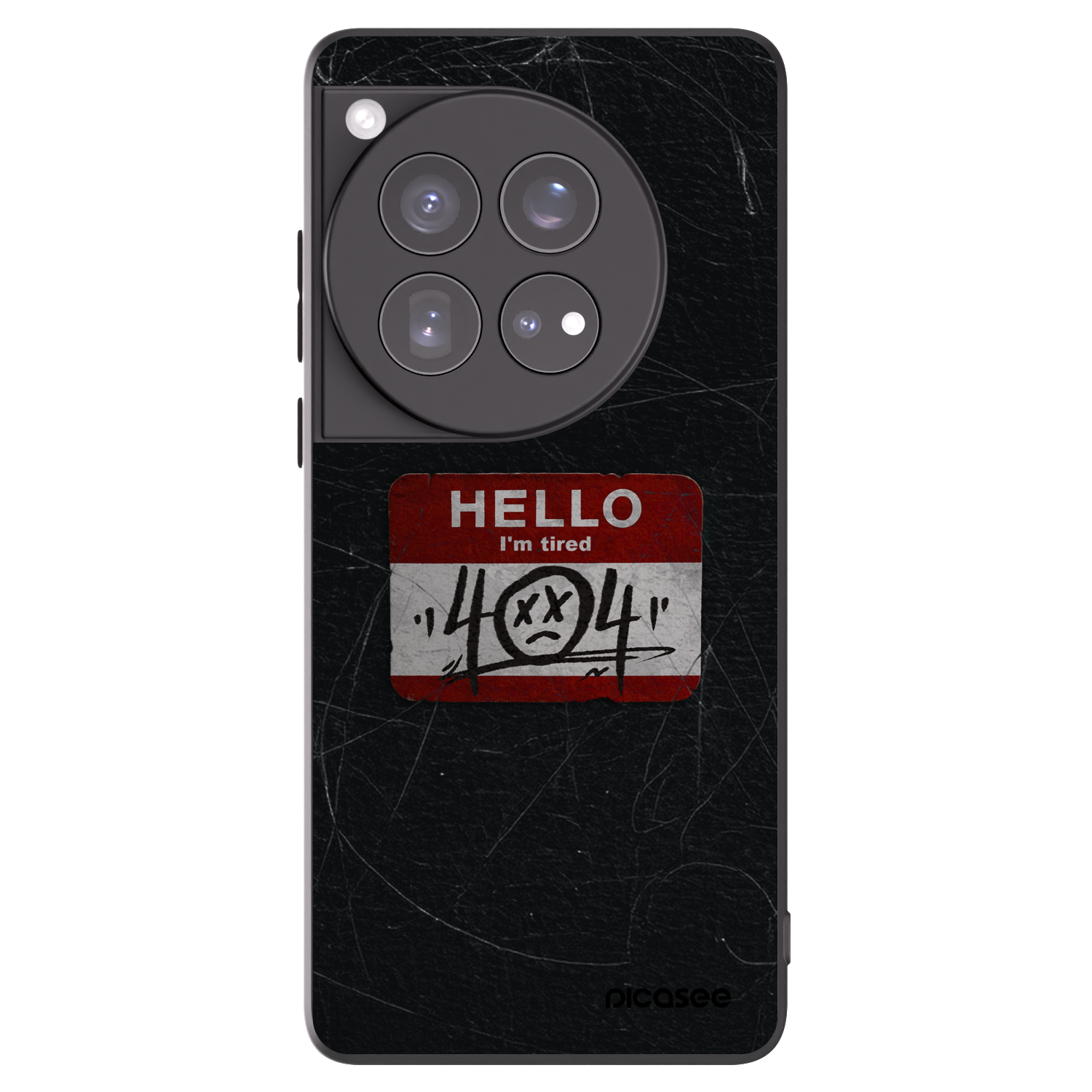 Picasee silikonowe czarne etui na OnePlus 12 5G - HELLO 404