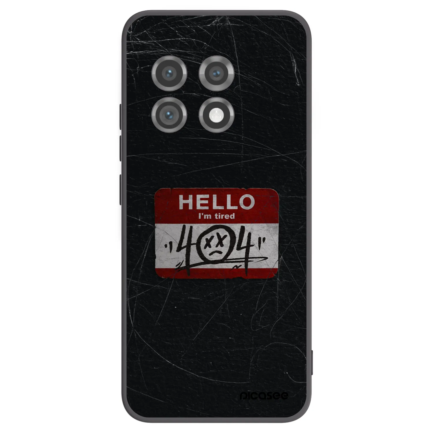 Picasee silikonowe czarne etui na OnePlus 11 5G - HELLO 404