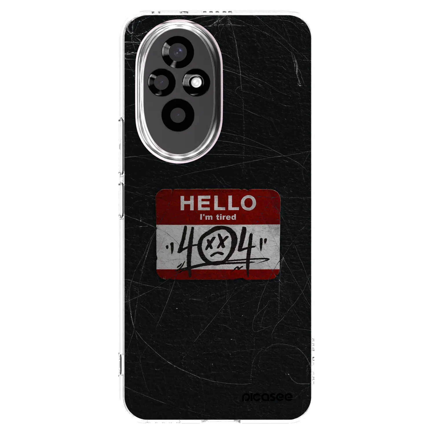 Picasee silikonowe przeźroczyste etui na Honor 200 Pro 5G - HELLO 404