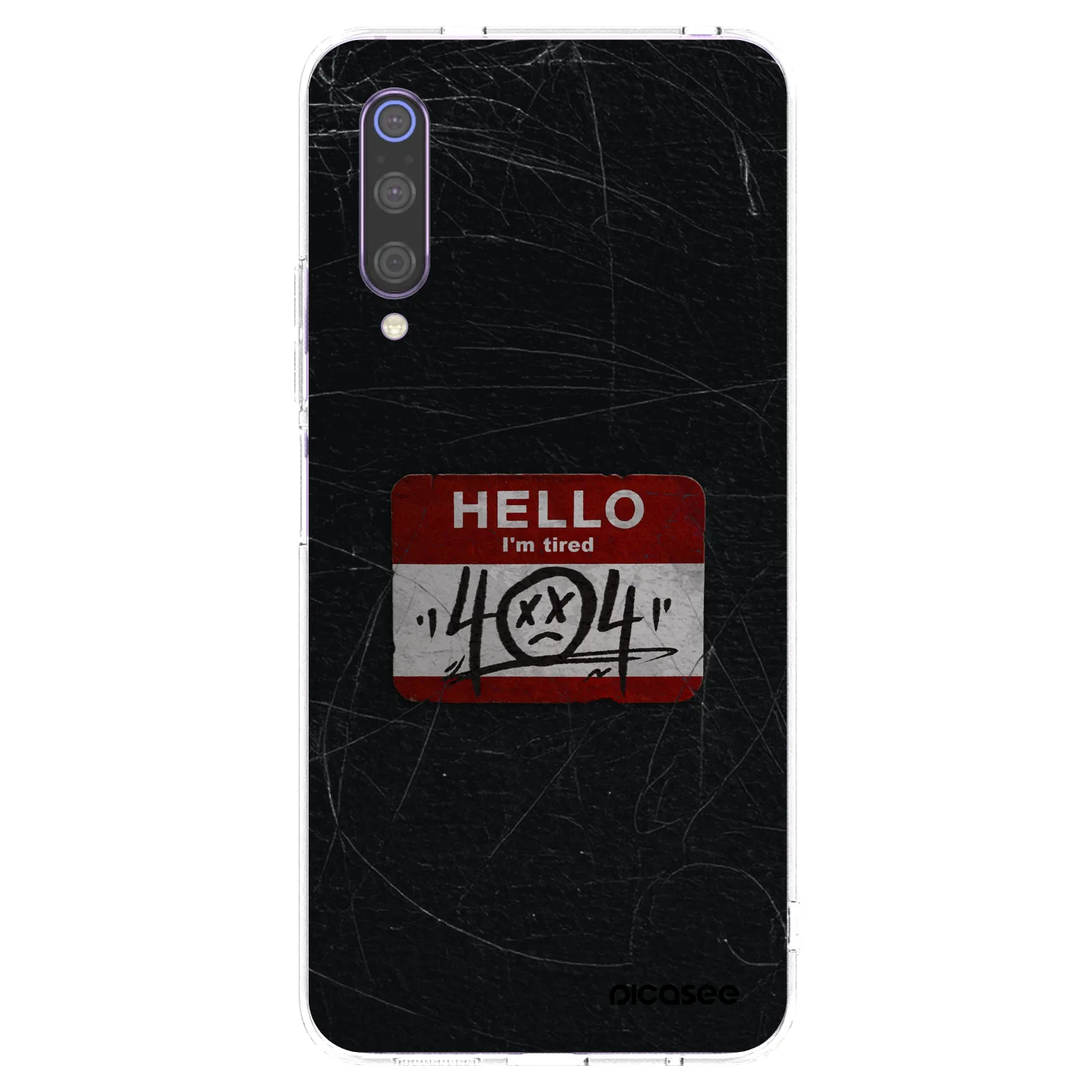 Picasee silikonowe przeźroczyste etui na Xiaomi Mi 9 - HELLO 404