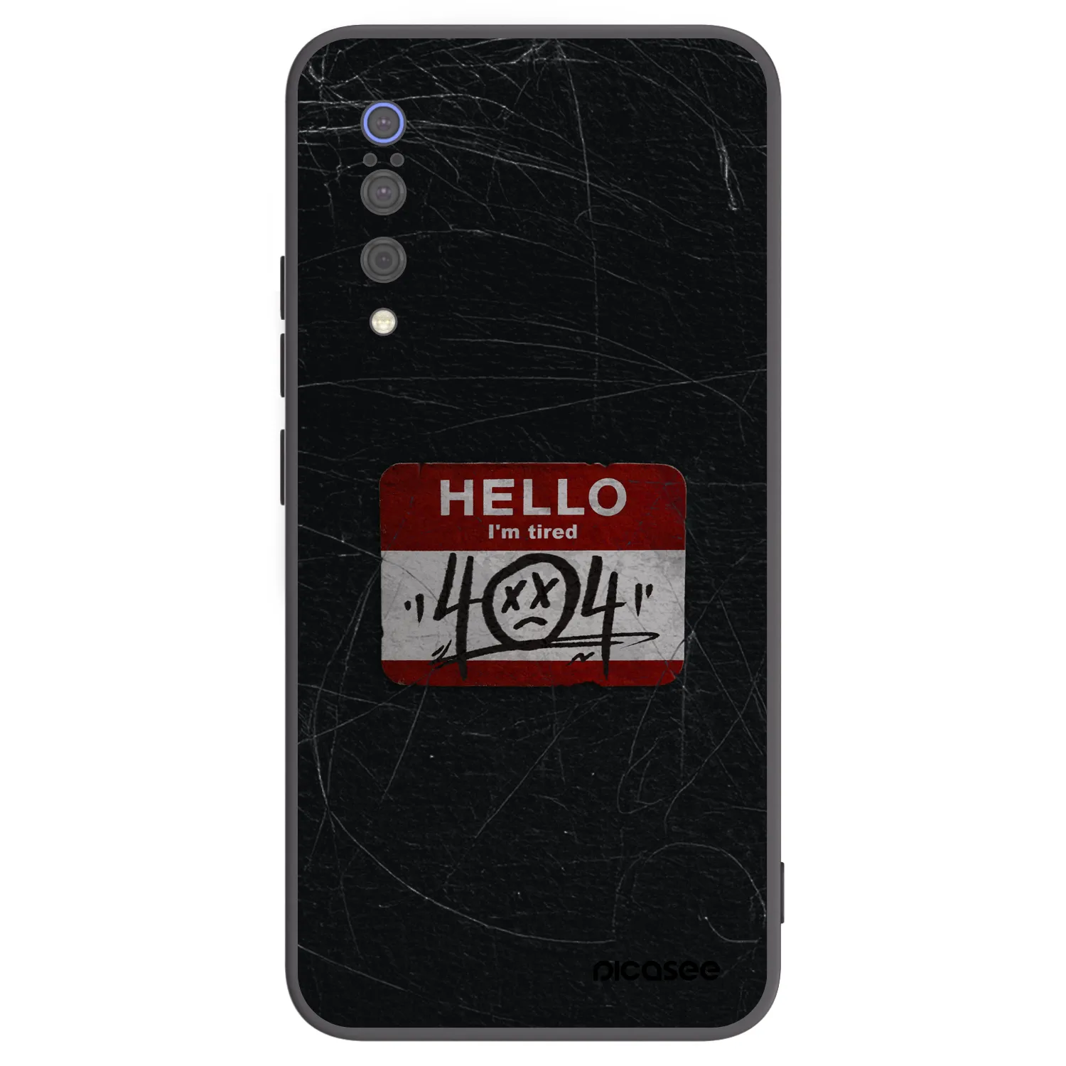 Picasee silikonowe czarne etui na Xiaomi Mi 9 - HELLO 404