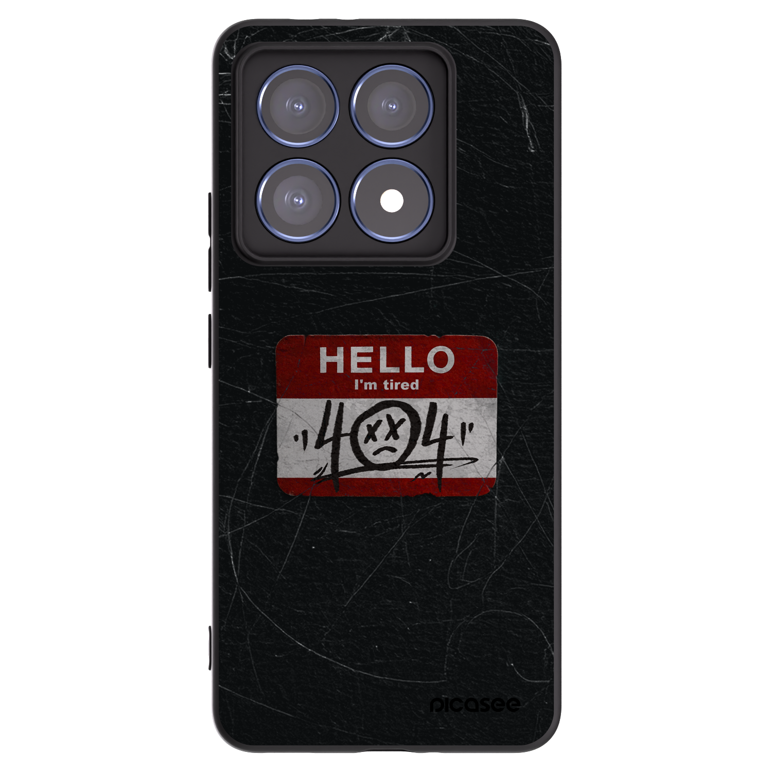 Picasee silikonowe czarne etui na Xiaomi 14T Pro - HELLO 404