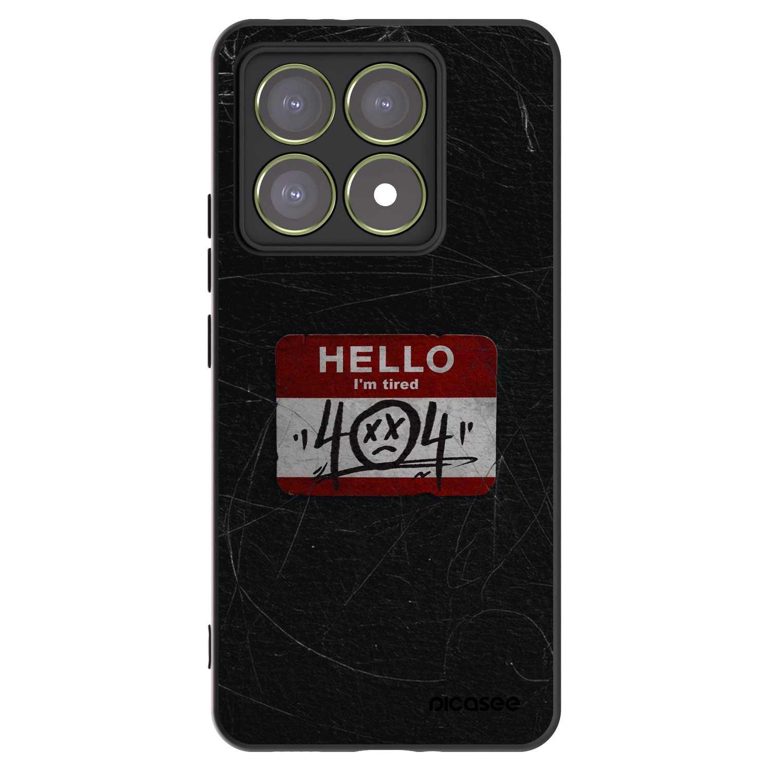 Picasee silikonowe czarne etui na Xiaomi 14T - HELLO 404