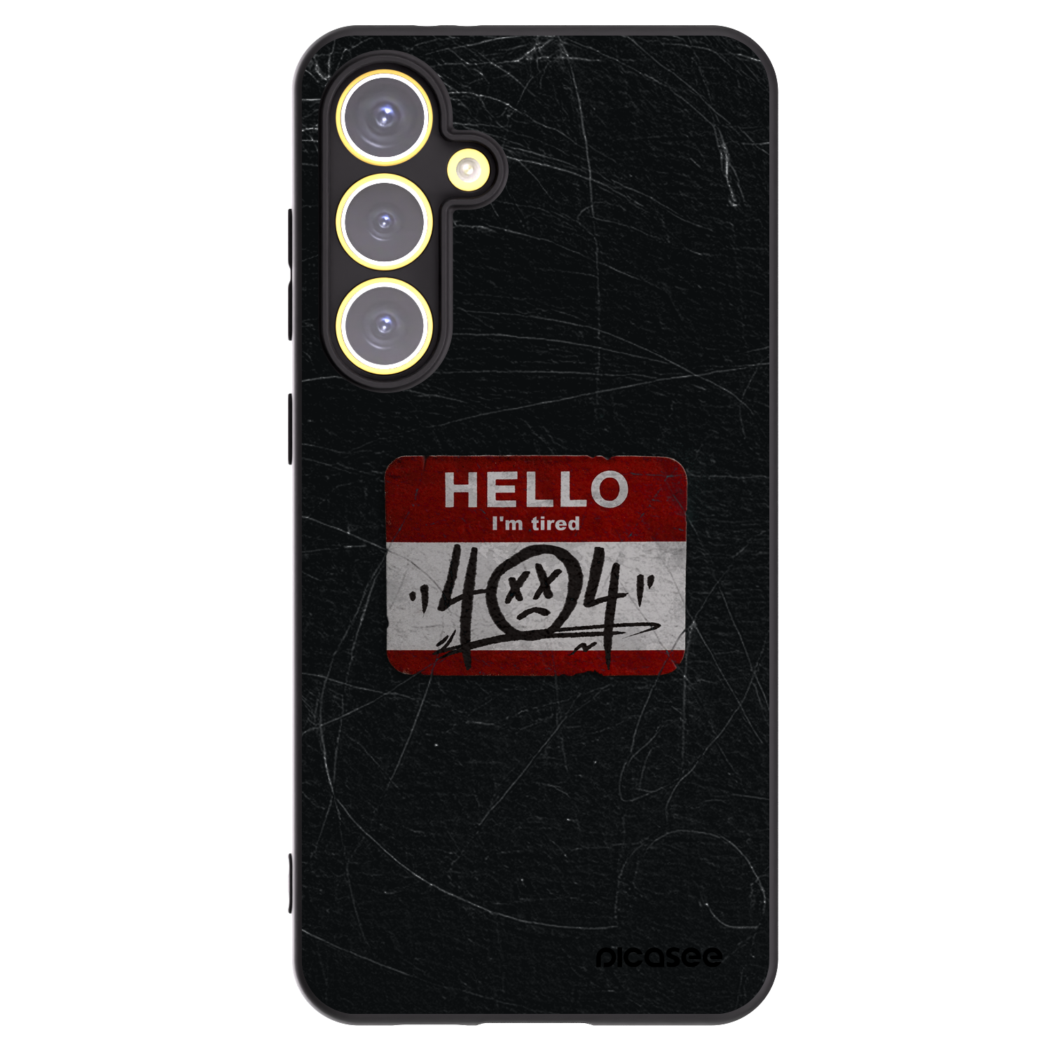 Picasee silikonowe czarne etui na Samsung Galaxy S24 FE S721B - HELLO 404