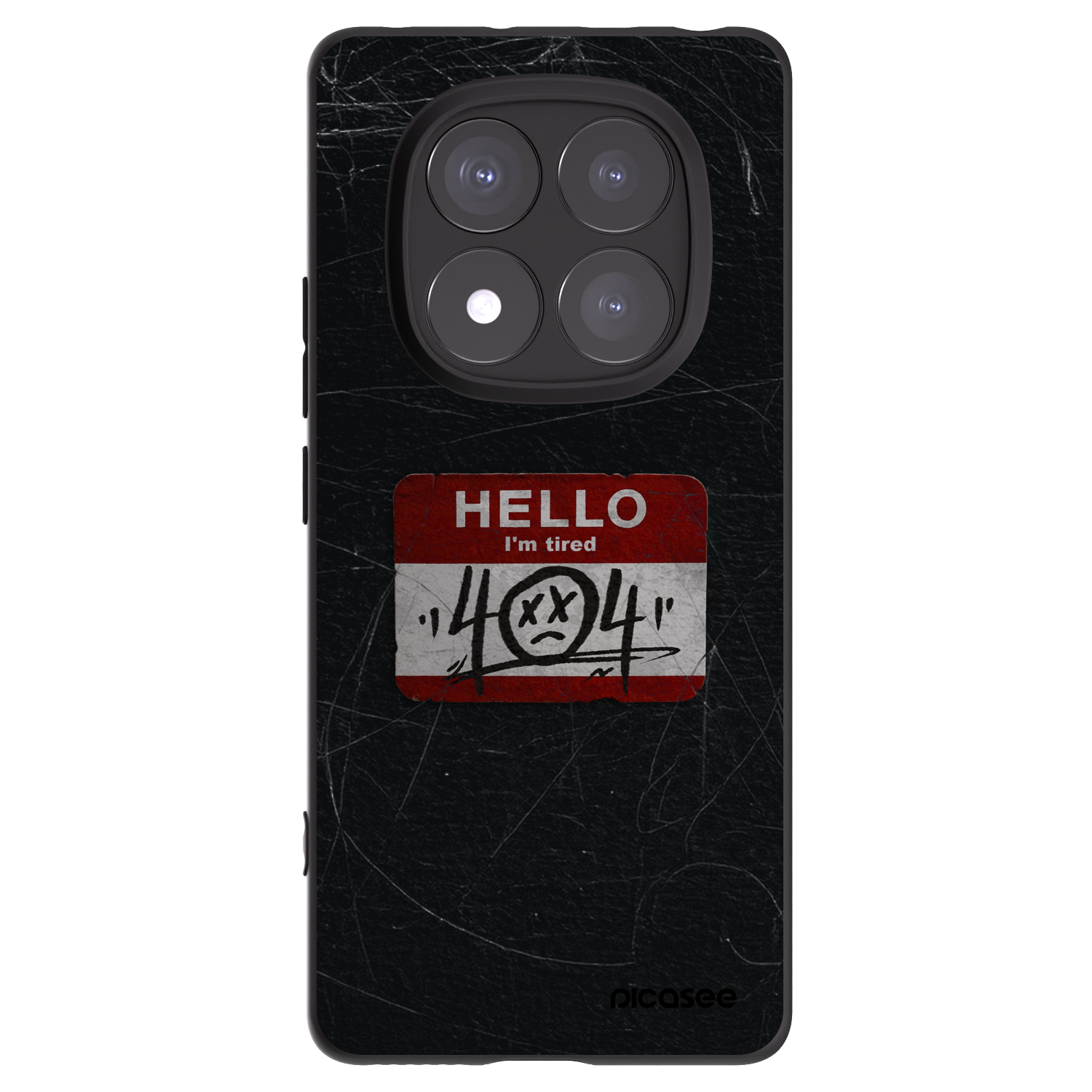 Picasee silikonowe czarne etui na Xiaomi Redmi Note 14 Pro 5G - HELLO 404