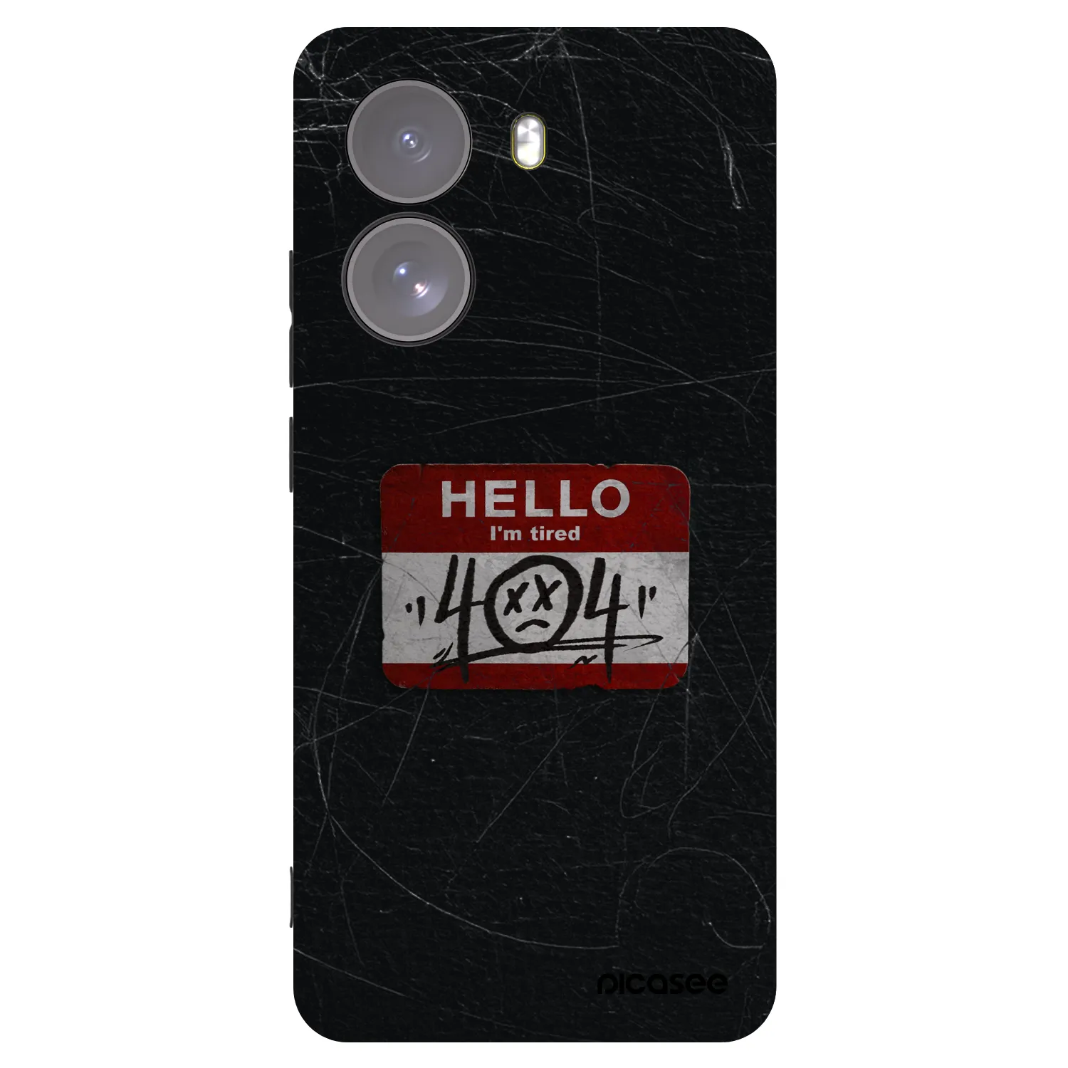 Picasee silikonowe czarne etui na Xiaomi Poco X7 - HELLO 404