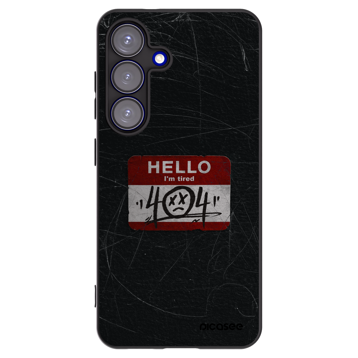 Picasee silikonowe czarne etui na Samsung Galaxy S25 5G - HELLO 404