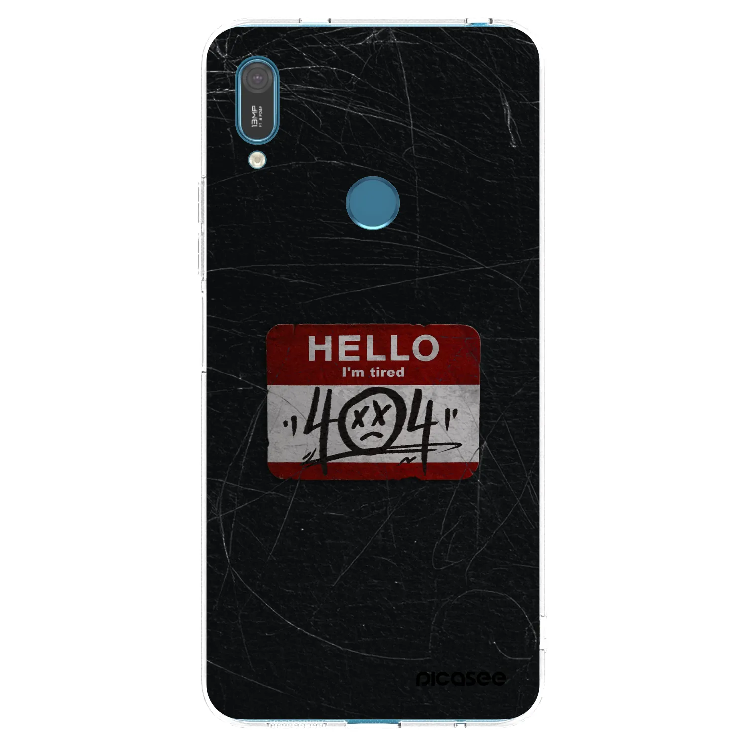 Picasee silikonowe przeźroczyste etui na Huawei Y7 2019 - HELLO 404