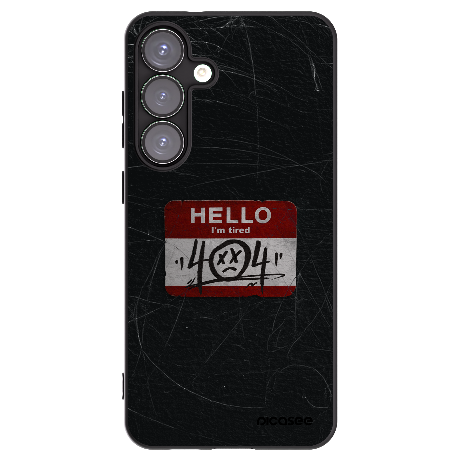 Picasee silikonowe czarne etui na Samsung Galaxy S25+ 5G - HELLO 404