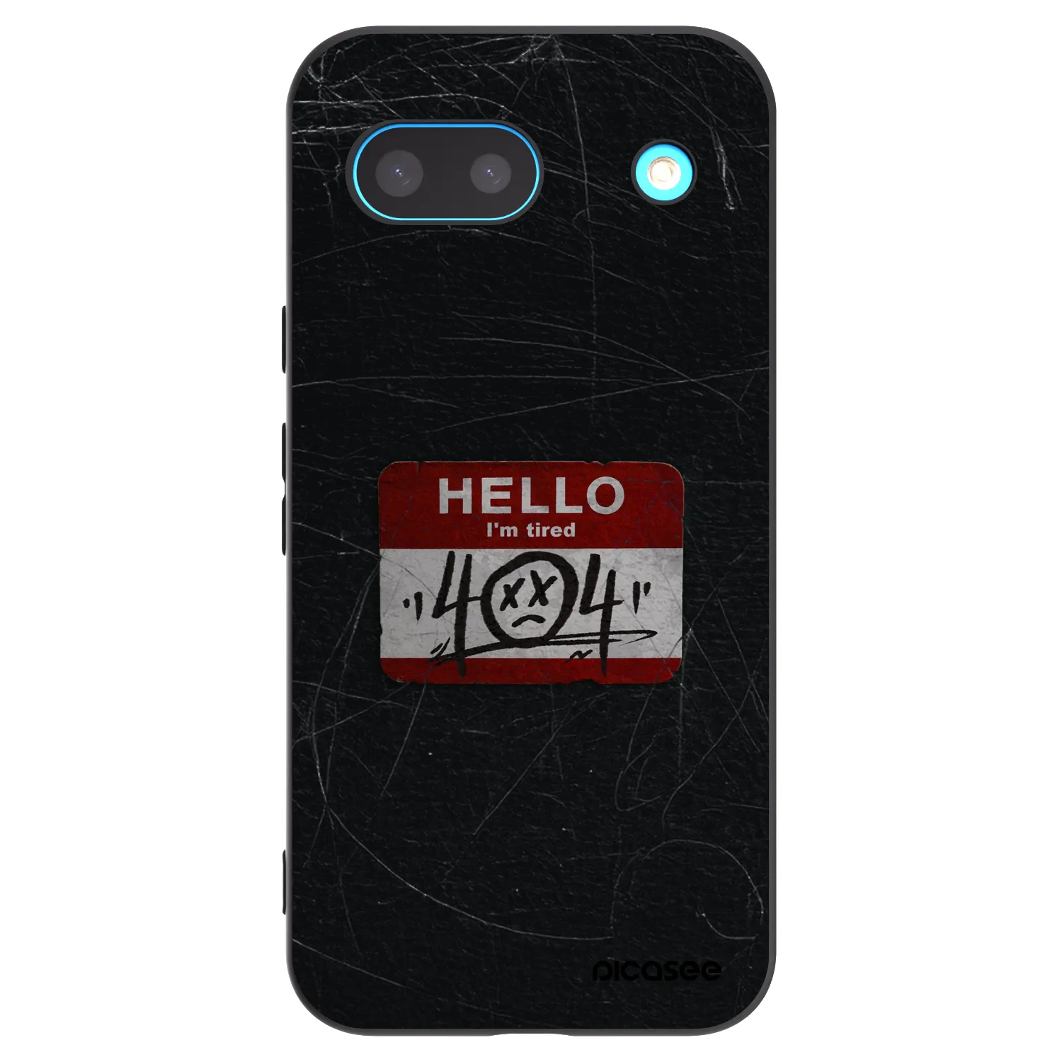 Picasee silikonowe czarne etui na Google Pixel 8a - HELLO 404
