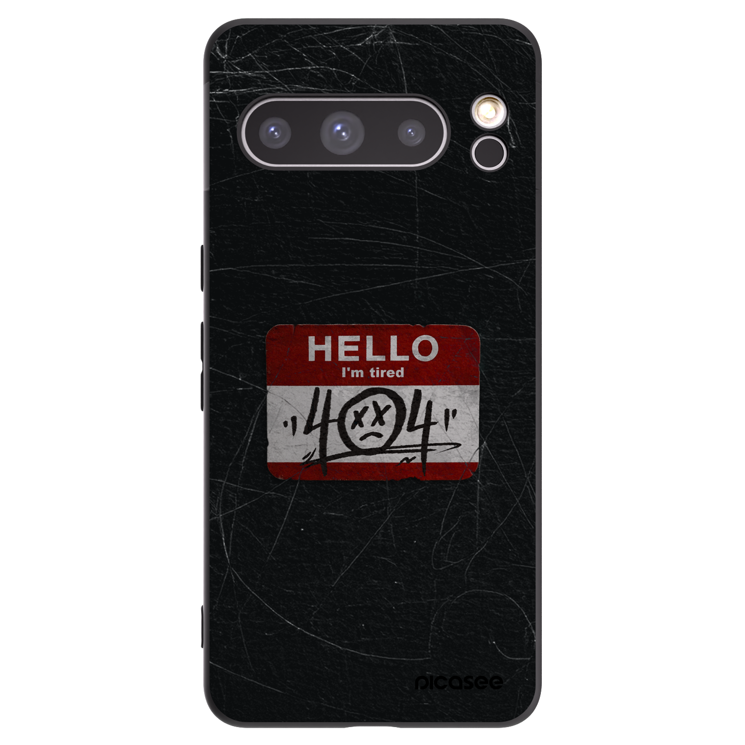Picasee silikonowe czarne etui na Google Pixel 8 Pro - HELLO 404