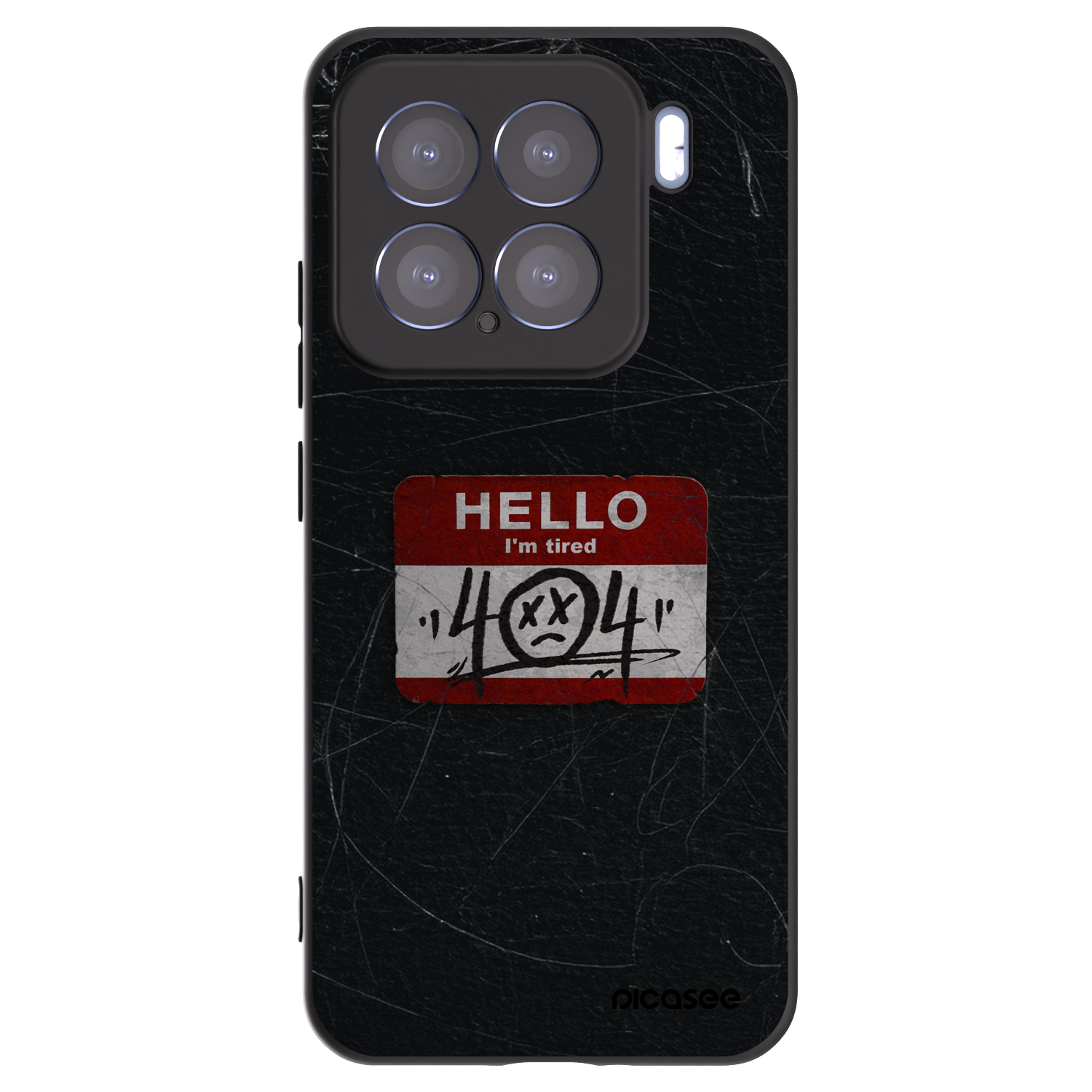 Picasee silikonowe czarne etui na Xiaomi 15 - HELLO 404