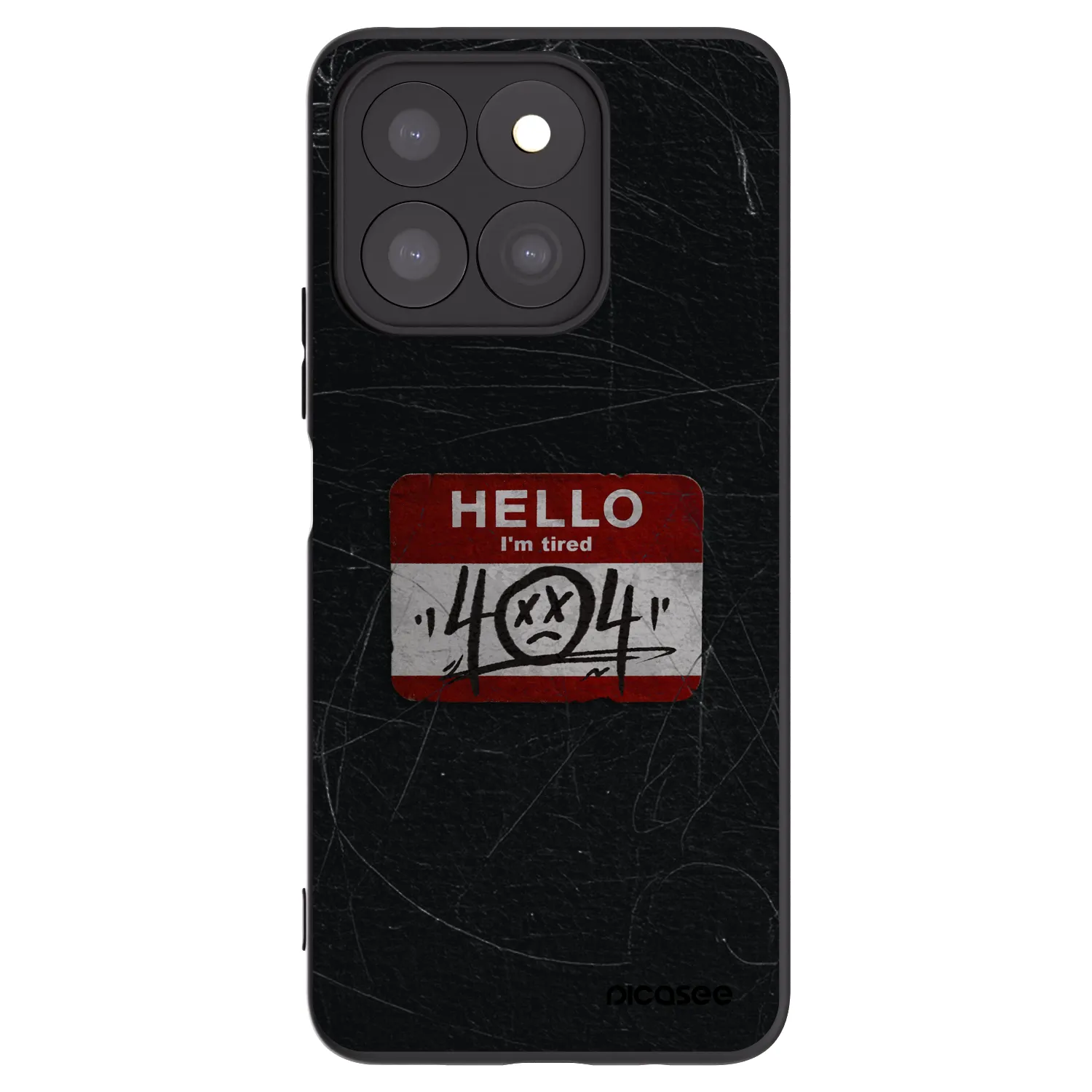 Picasee silikonowe czarne etui na Honor X8c - HELLO 404