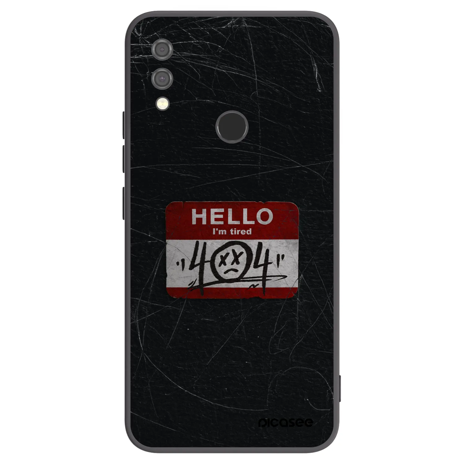 Picasee silikonowe czarne etui na Xiaomi Redmi Note 7 - HELLO 404