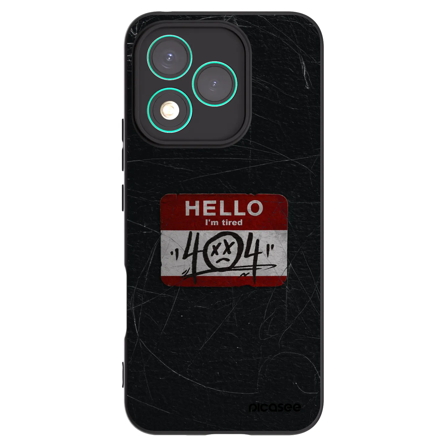 Picasee silikonowe czarne etui na Honor 400 Lite 5G - HELLO 404