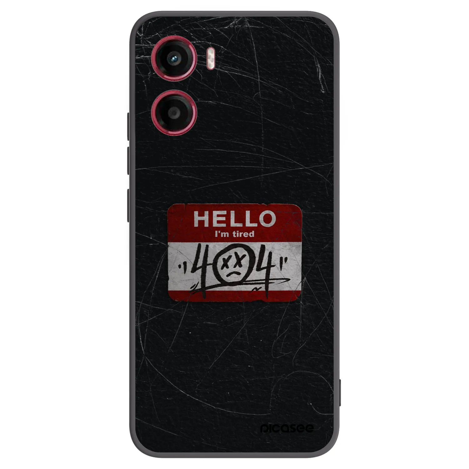 Picasee silikonowe czarne etui na Motorola Moto G05 - HELLO 404