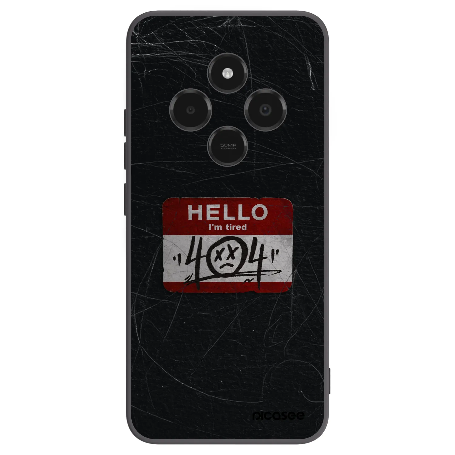 Picasee silikonowe czarne etui na Xiaomi Poco C75 - HELLO 404