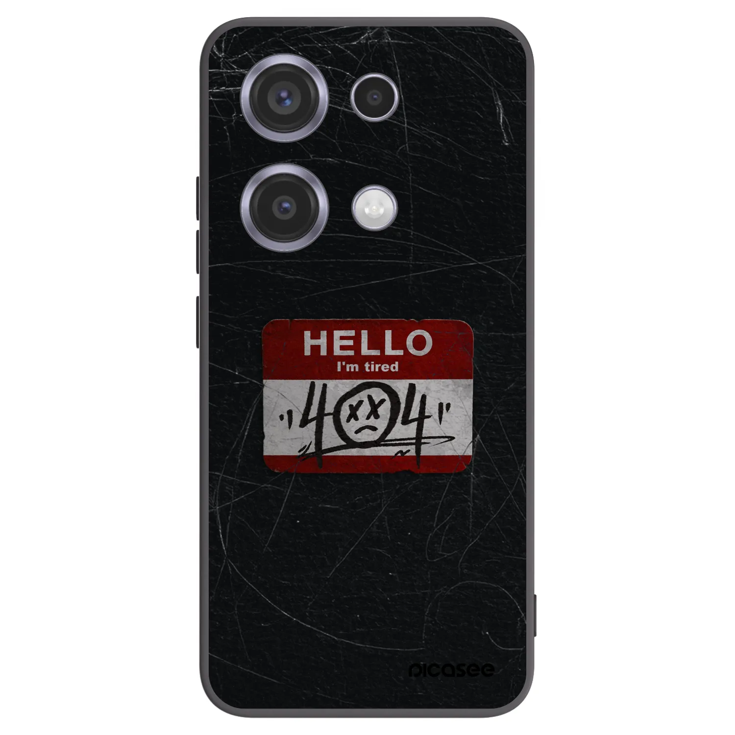 Picasee silikonowe czarne etui na Xiaomi Redmi Note 14S - HELLO 404