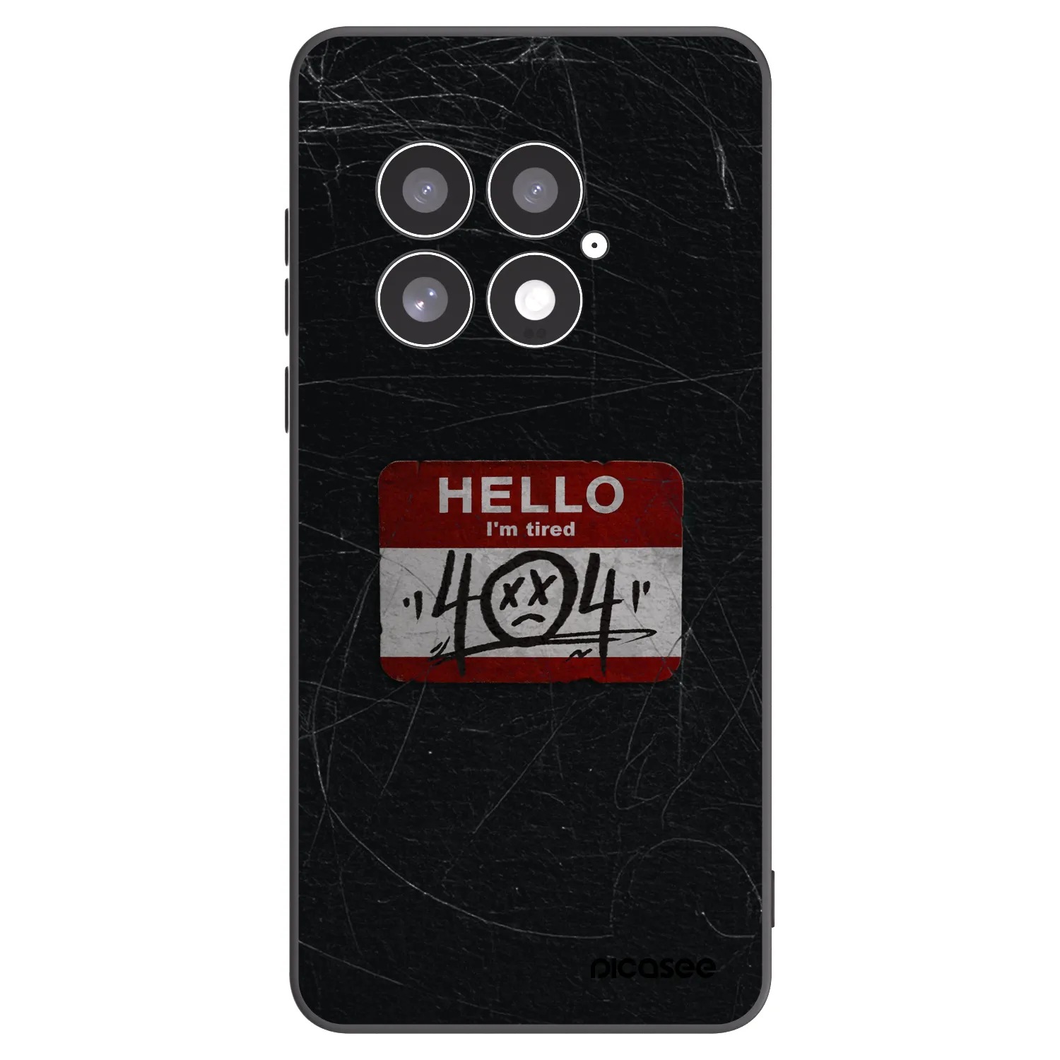 Picasee silikonowe czarne etui na OnePlus 13 5G - HELLO 404
