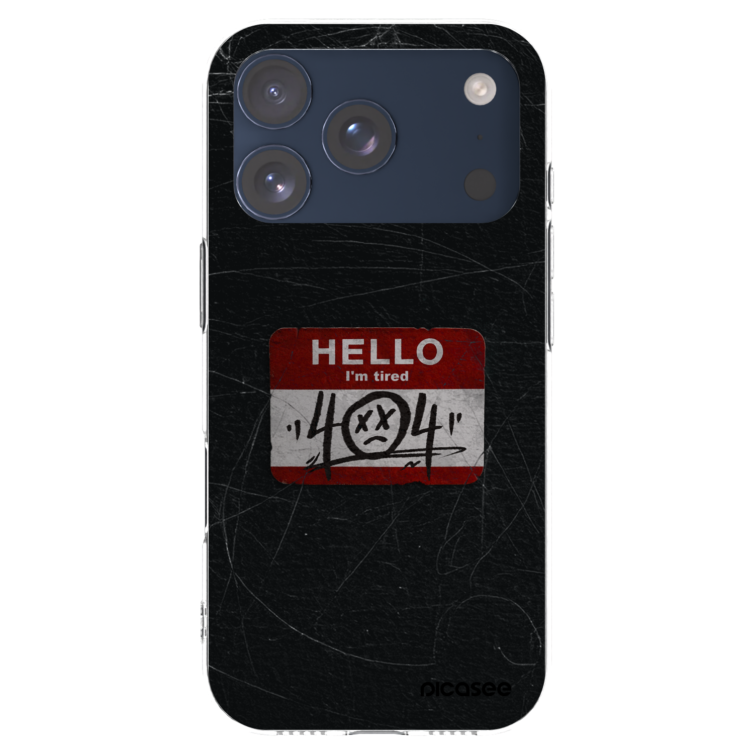 Picasee silikonowe przeźroczyste etui na Apple iPhone 17 Pro - HELLO 404