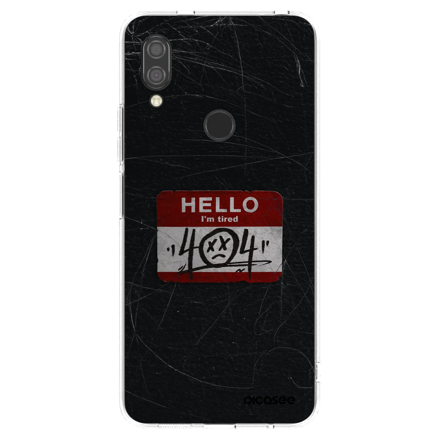 Picasee silikonowe przeźroczyste etui na Xiaomi Redmi 7 - HELLO 404