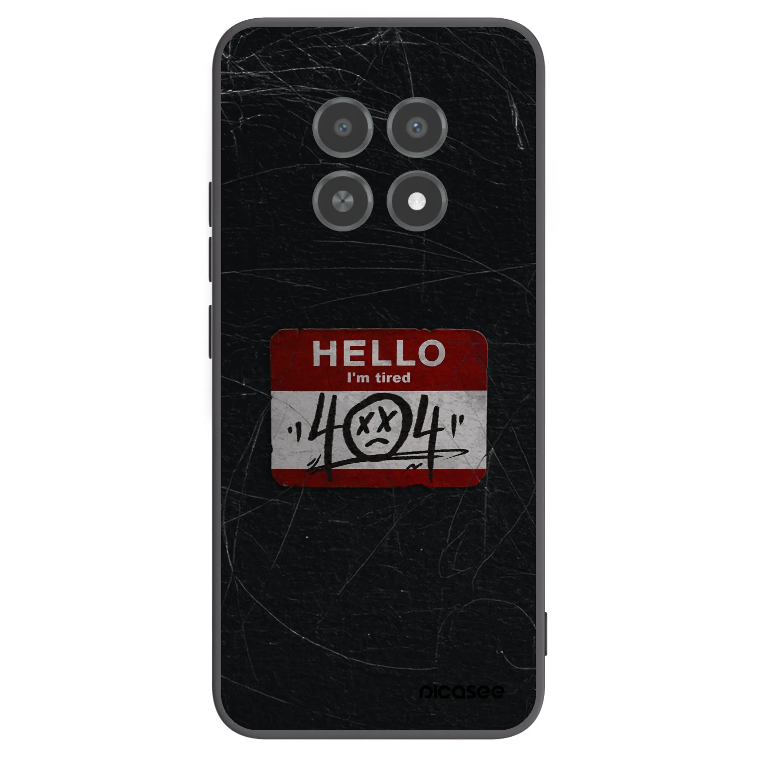 Picasee silikonowe czarne etui na Realme 12X - HELLO 404