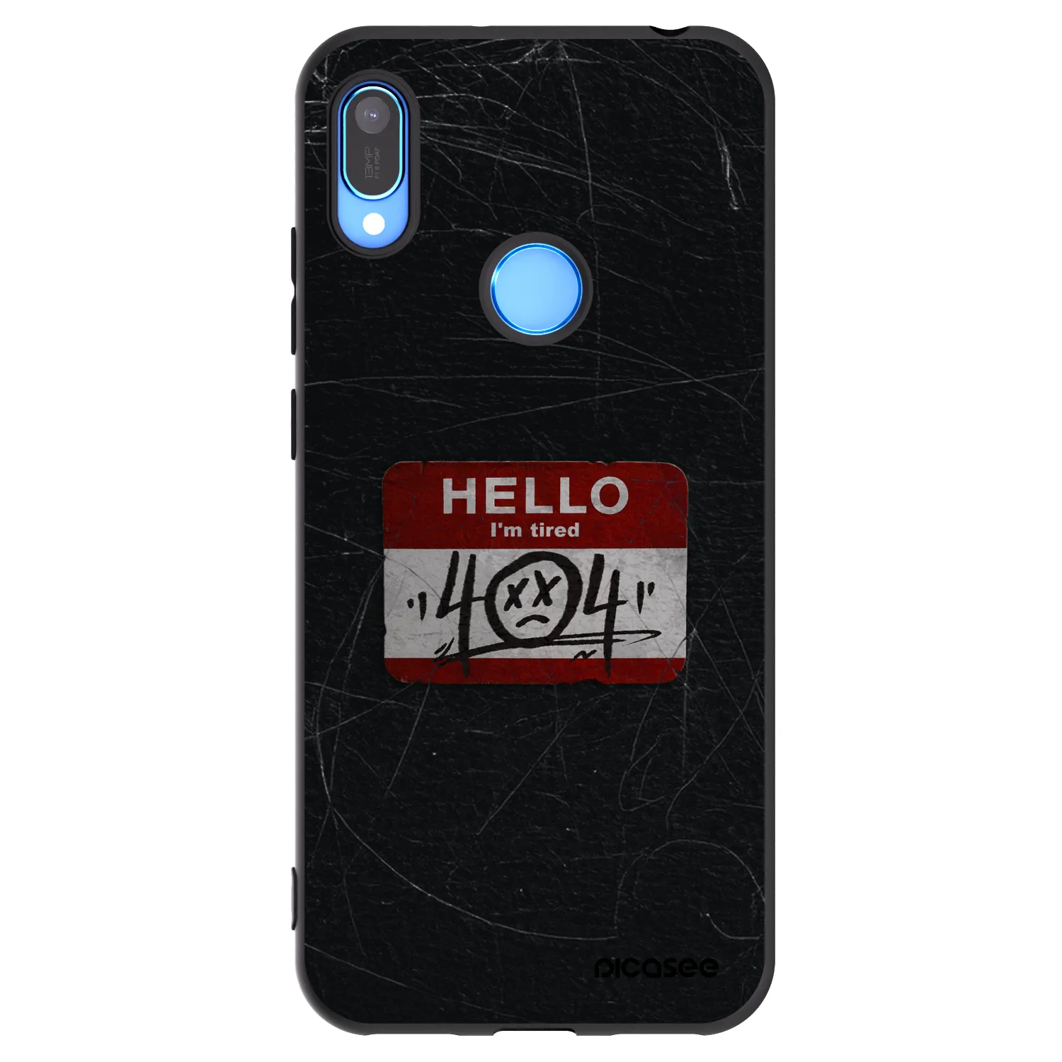 Picasee silikonowe czarne etui na Huawei Y6 2019 - HELLO 404
