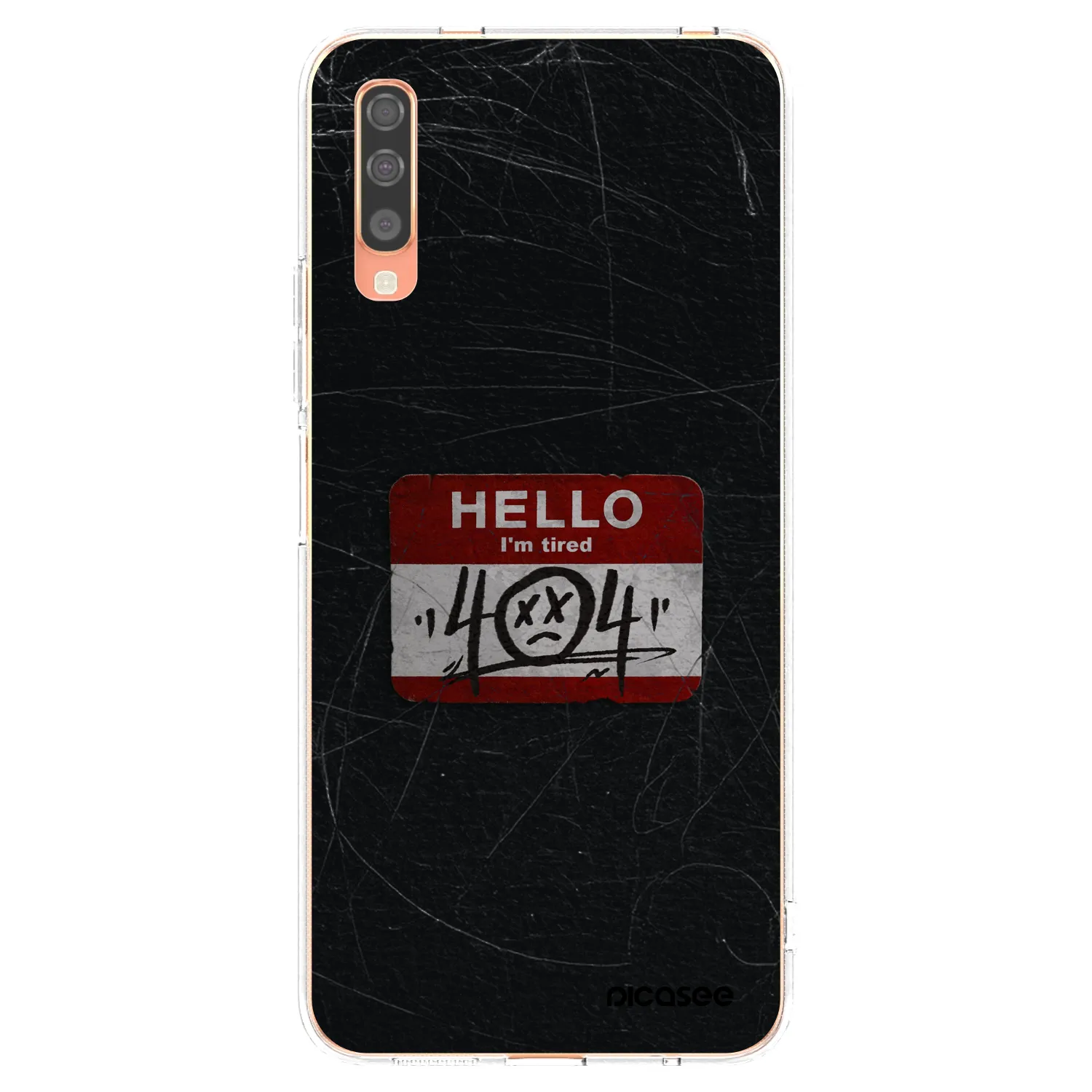 Picasee silikonowe przeźroczyste etui na Samsung Galaxy A70 A705F - HELLO 404