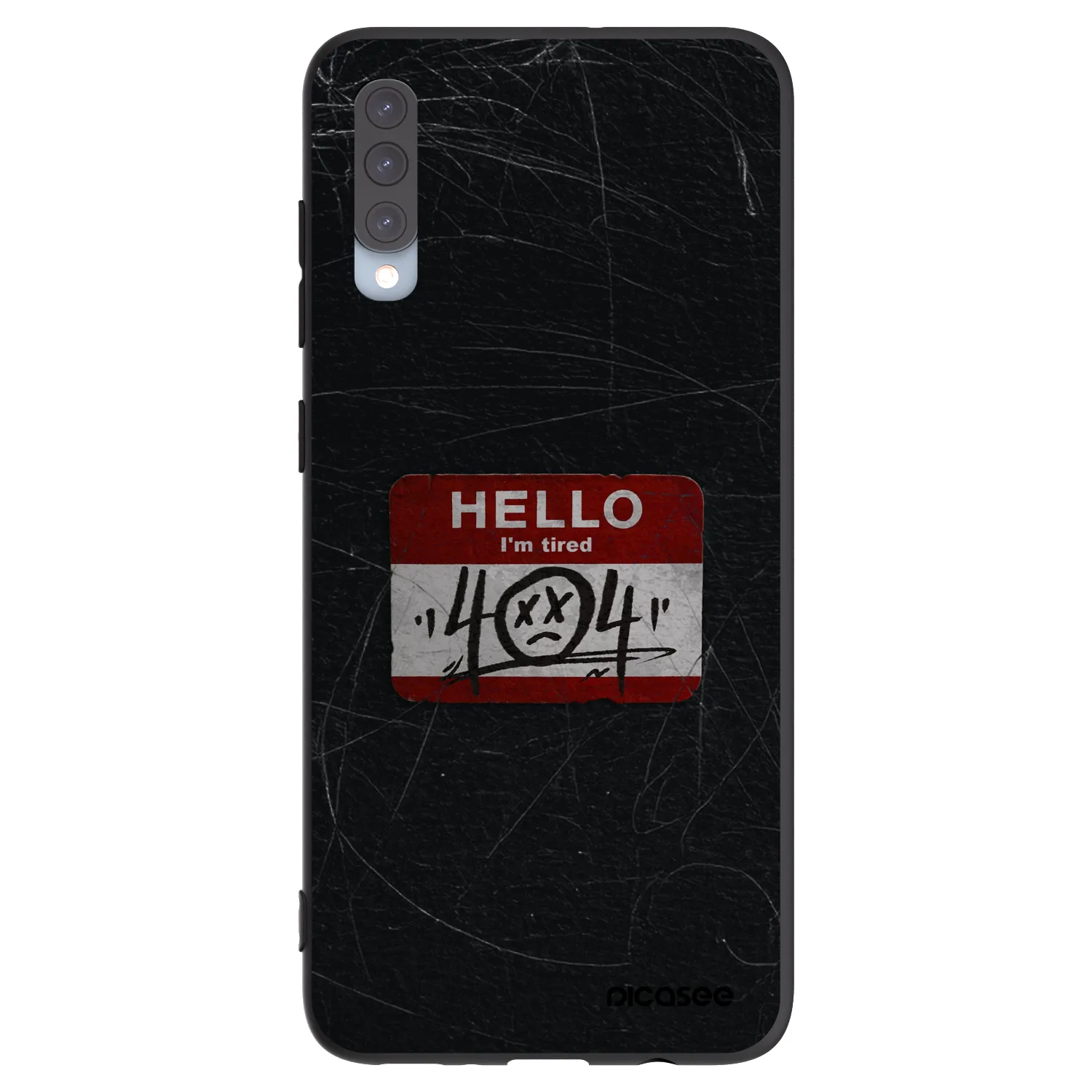 Picasee silikonowe czarne etui na Samsung Galaxy A70 A705F - HELLO 404
