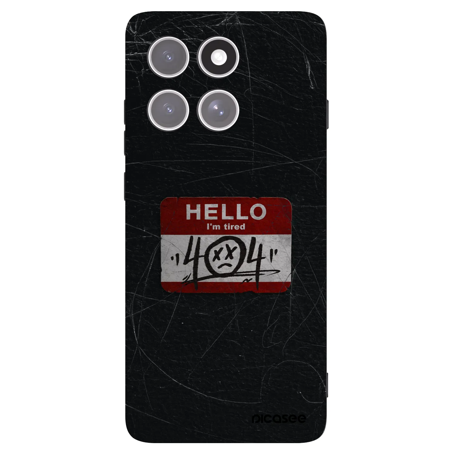 Picasee silikonowe czarne etui na Motorola Edge 60 Pro - HELLO 404