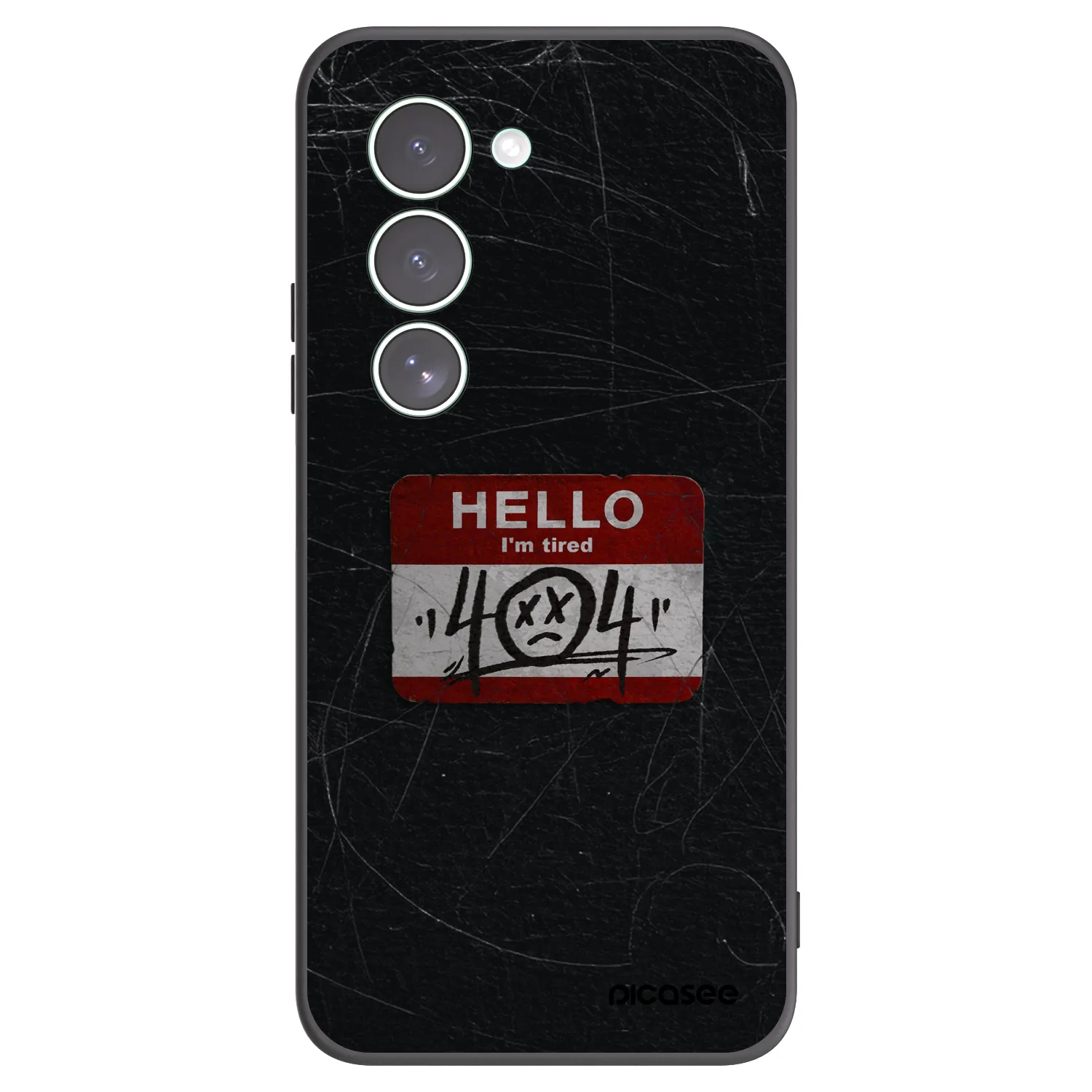 Picasee silikonowe czarne etui na Xiaomi Redmi 15 5G - HELLO 404