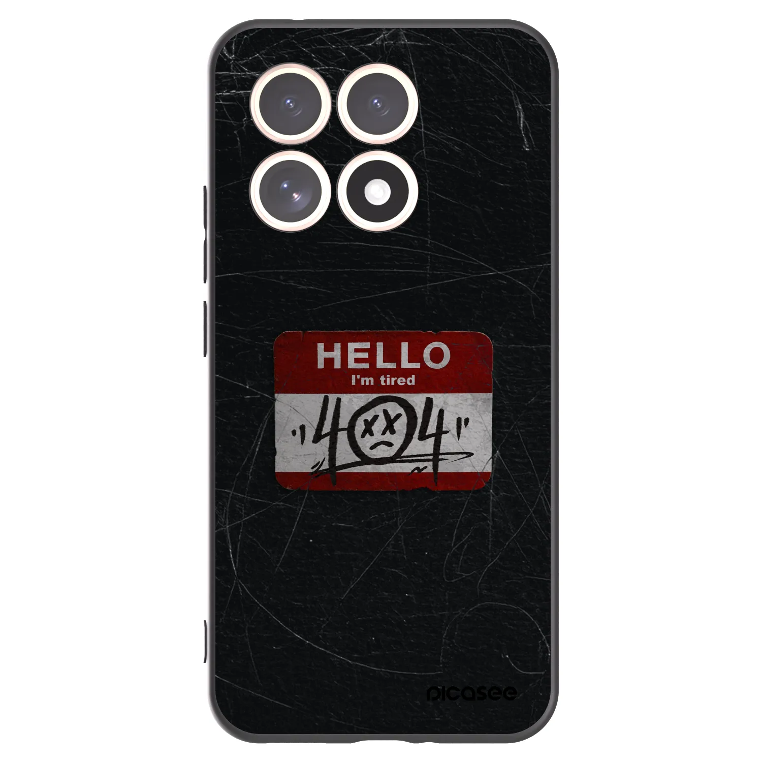 Picasee silikonowe czarne etui na Xiaomi 15T - HELLO 404