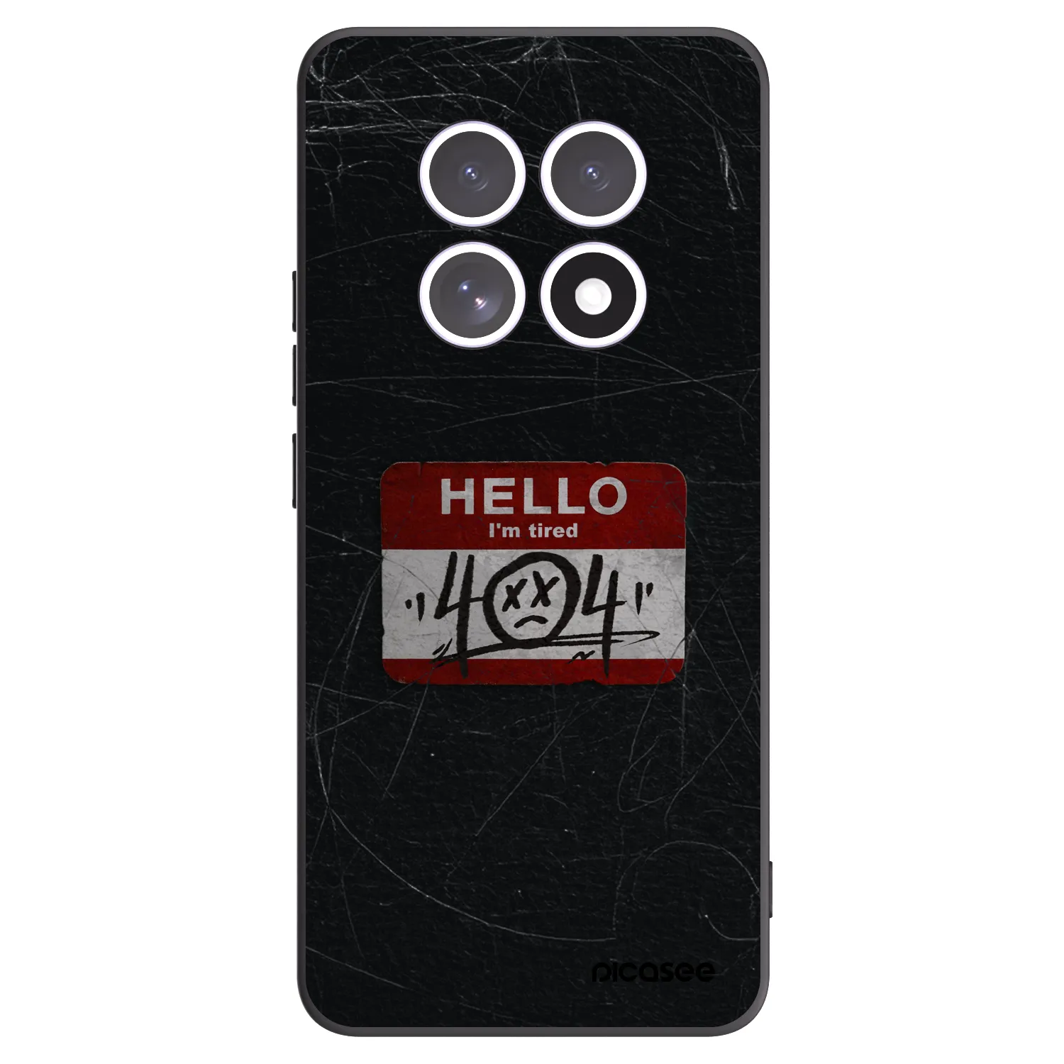 Picasee silikonowe czarne etui na Xiaomi Redmi Note 15 4G - HELLO 404