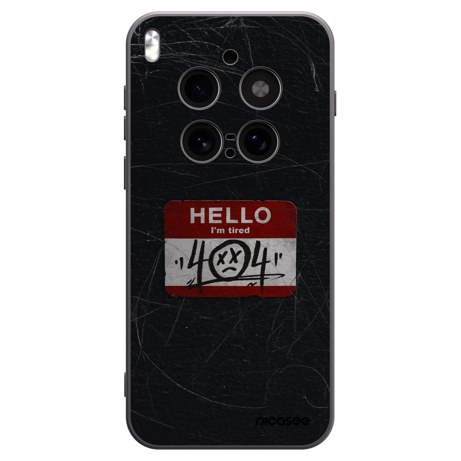 Picasee silikonowe czarne etui na Vivo X300 Pro - HELLO 404