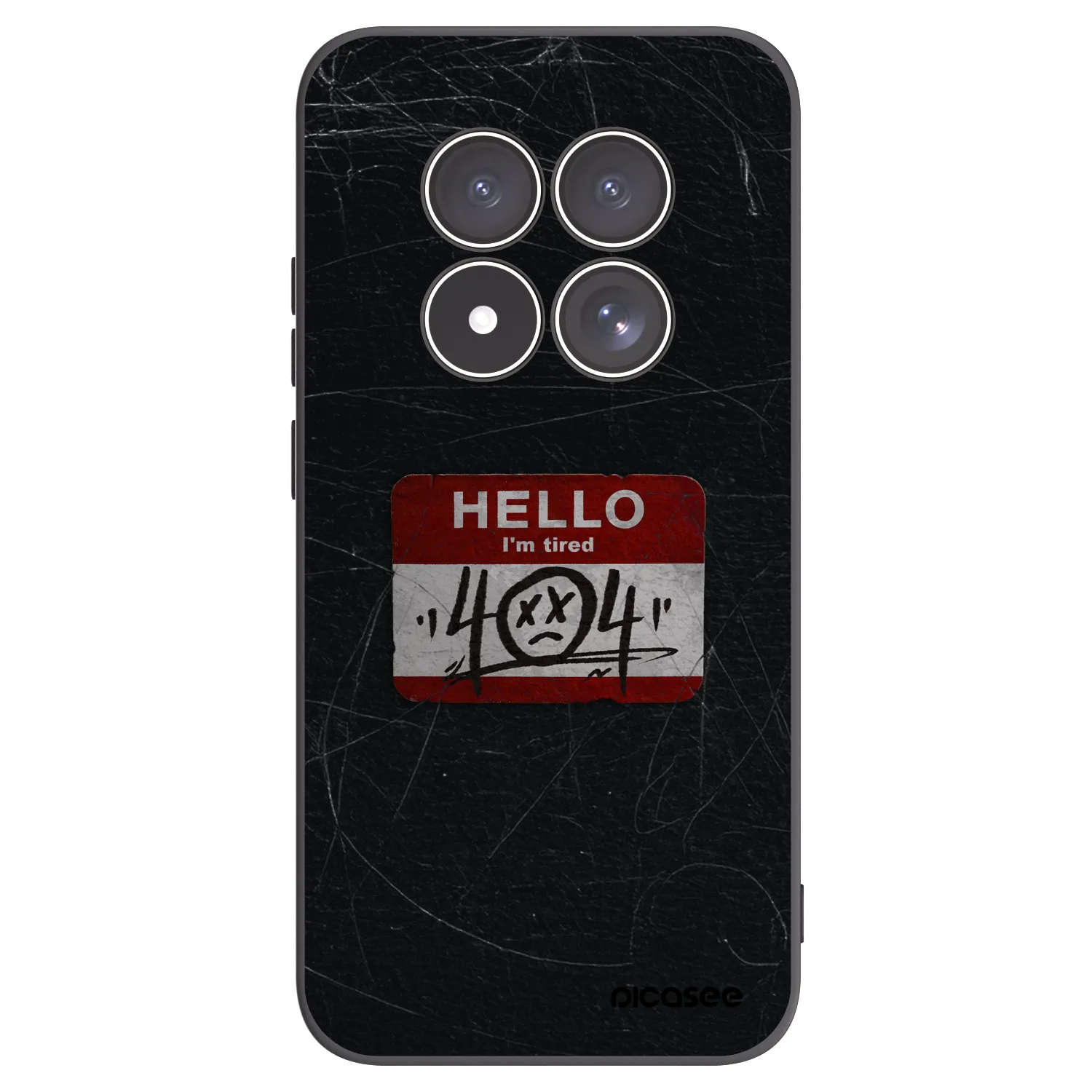 Picasee silikonowe czarne etui na Xiaomi Redmi Note 15 Pro 5G - HELLO 404