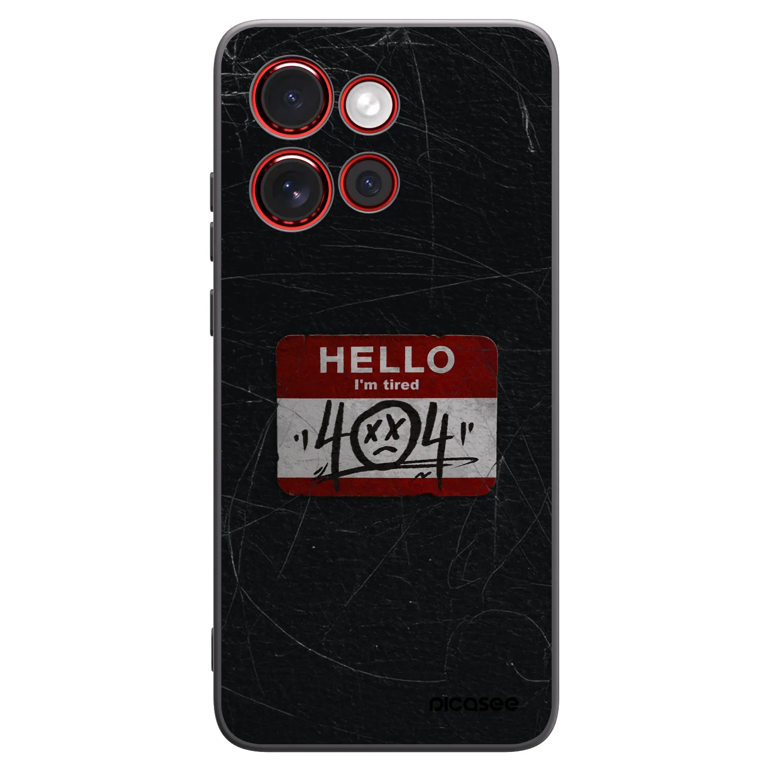 Picasee silikonowe czarne etui na Motorola Edge 60 Neo 5G - HELLO 404