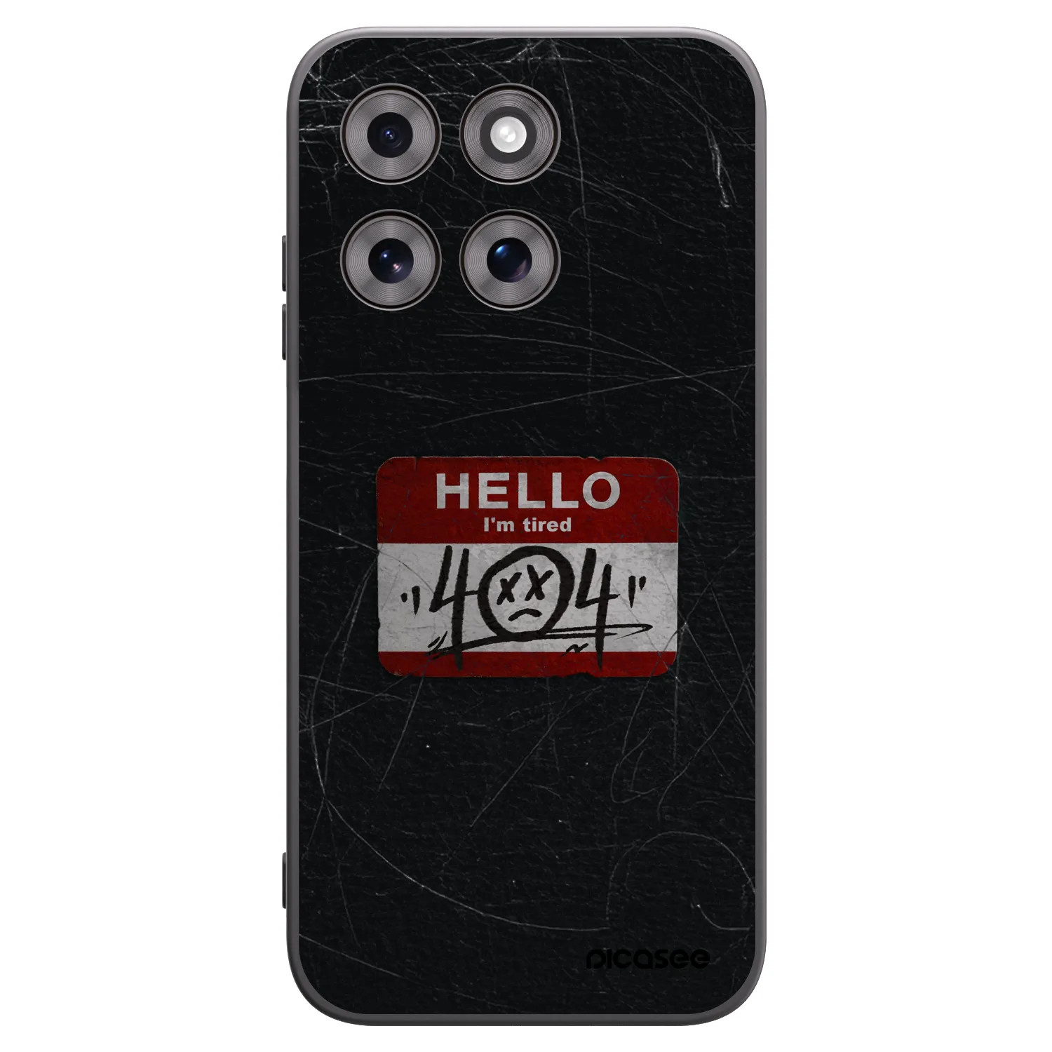 Picasee silikonowe czarne etui na Motorola Moto G77 - HELLO 404