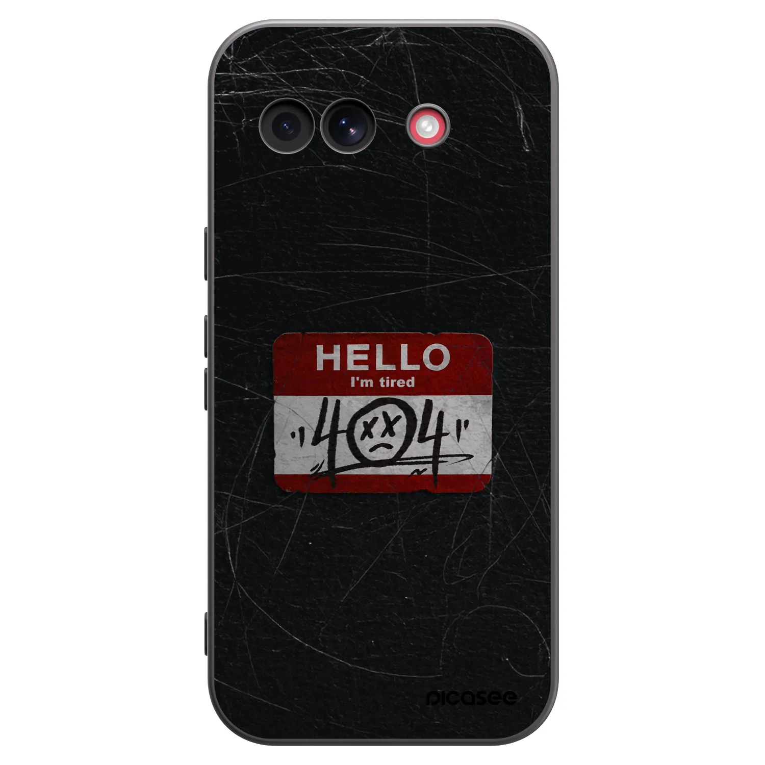 Picasee silikonowe czarne etui na Google Pixel 10a - HELLO 404