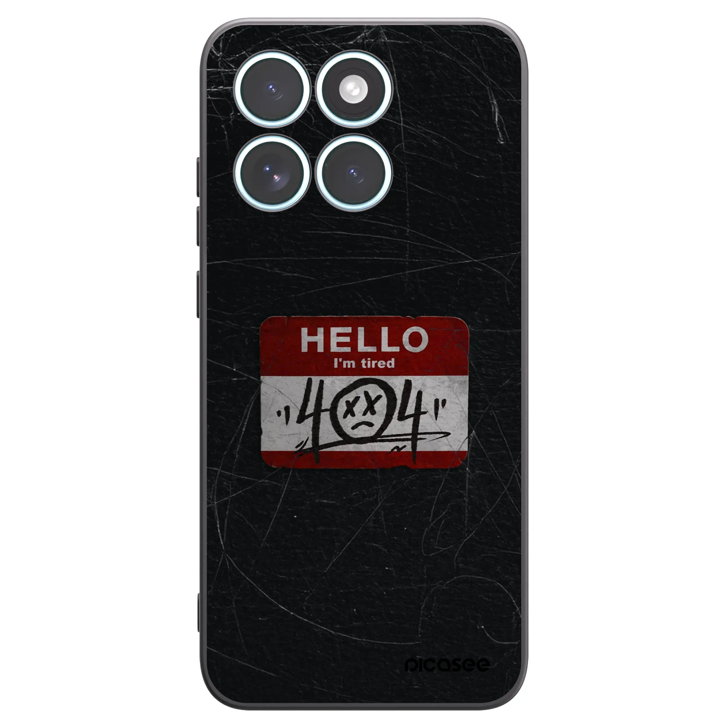Picasee silikonowe czarne etui na Motorola Edge 70 Fusion - HELLO 404