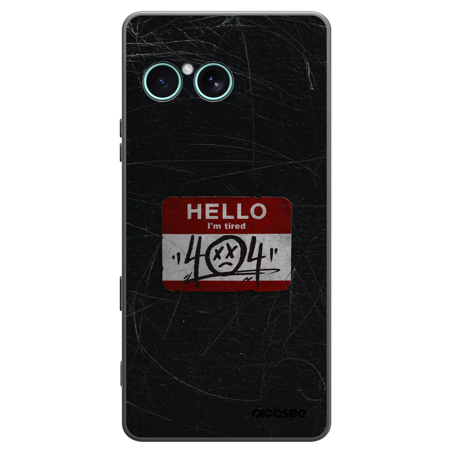 Picasee silikonowe czarne etui na Sony Xperia 10 VII - HELLO 404