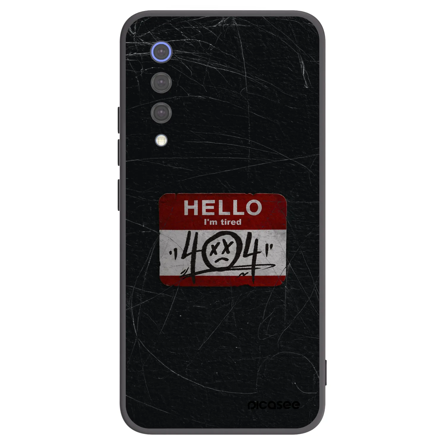 Picasee silikonowe czarne etui na Xiaomi Mi 9 SE - HELLO 404